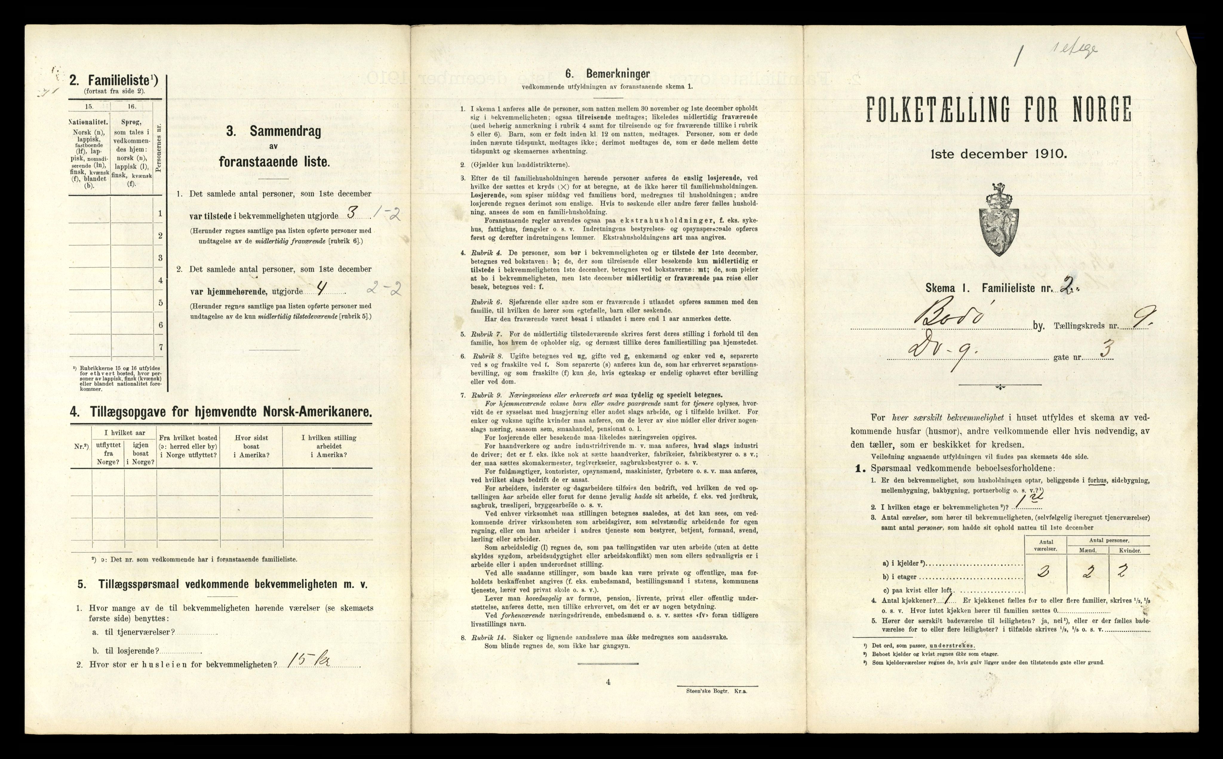 RA, 1910 census for Bodø, 1910, p. 2523