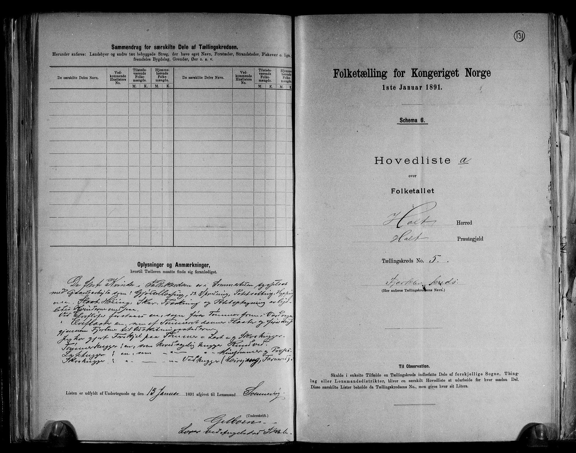 RA, 1891 census for 0914 Holt, 1891, p. 12