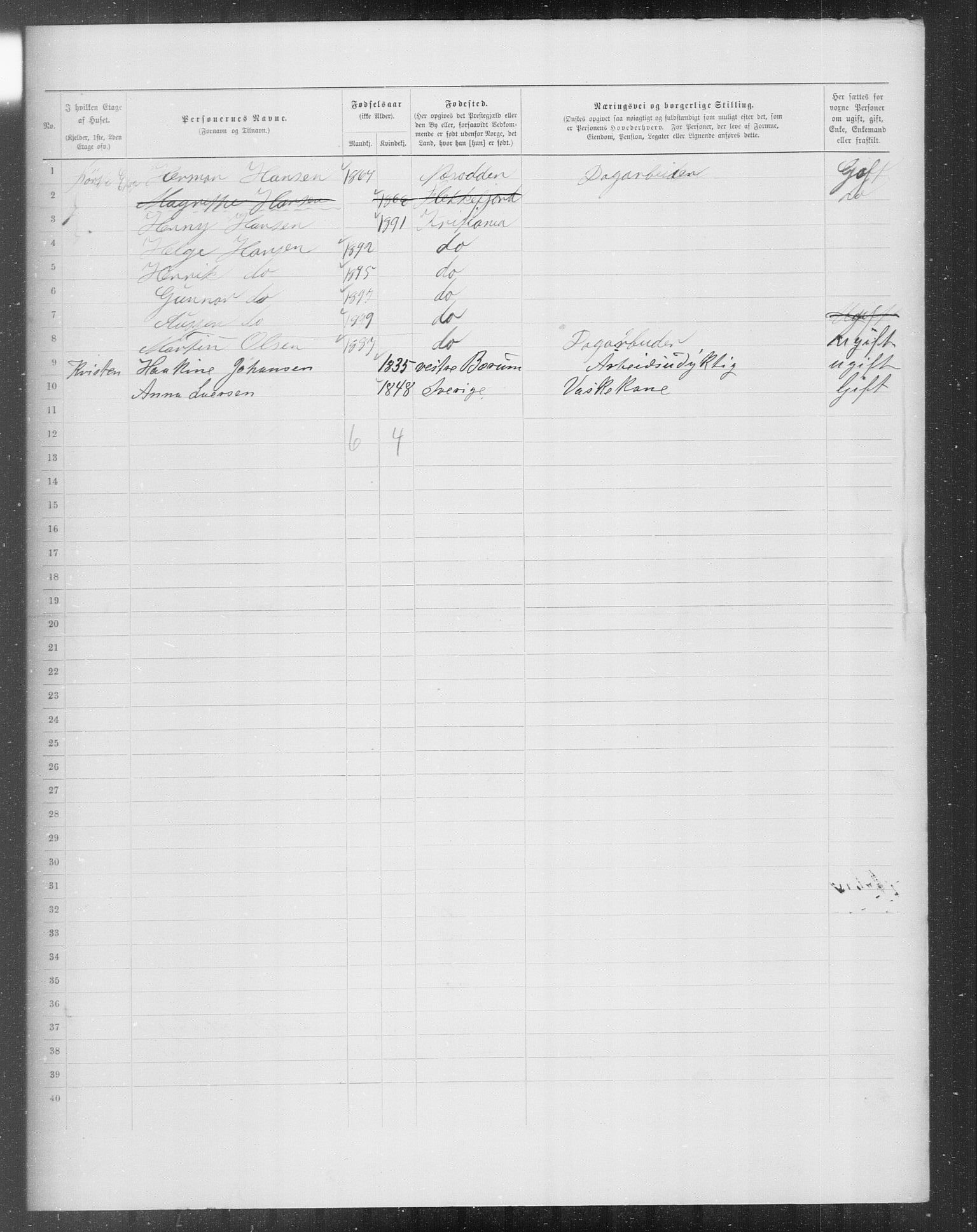 OBA, Municipal Census 1899 for Kristiania, 1899, p. 7566