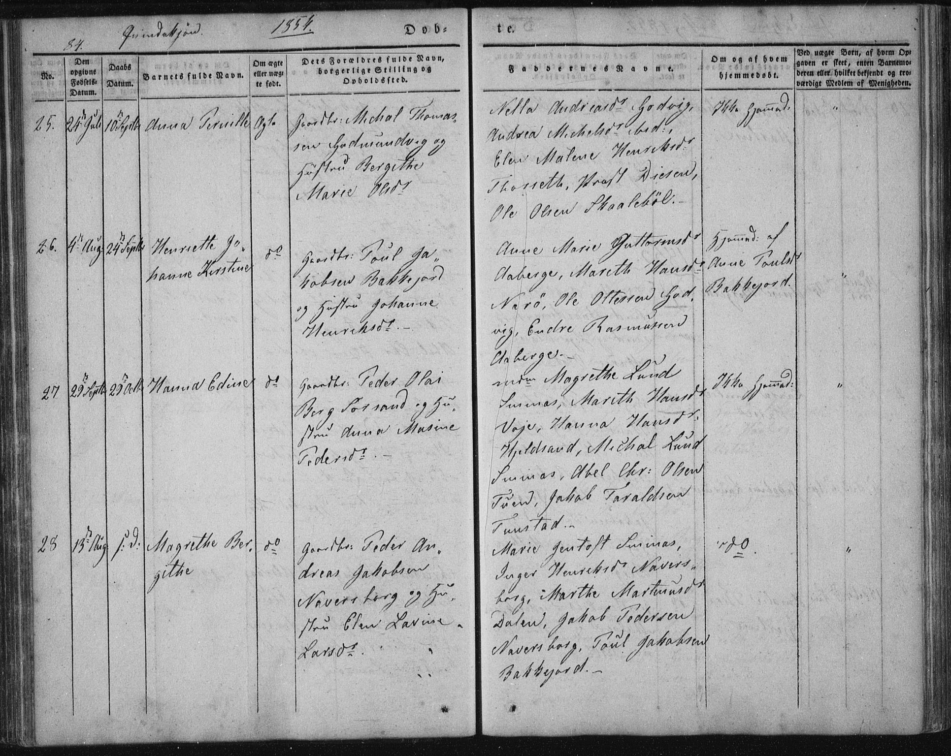 Ministerialprotokoller, klokkerbøker og fødselsregistre - Nordland, SAT/A-1459/893/L1332: Parish register (official) no. 893A05, 1841-1858, p. 84