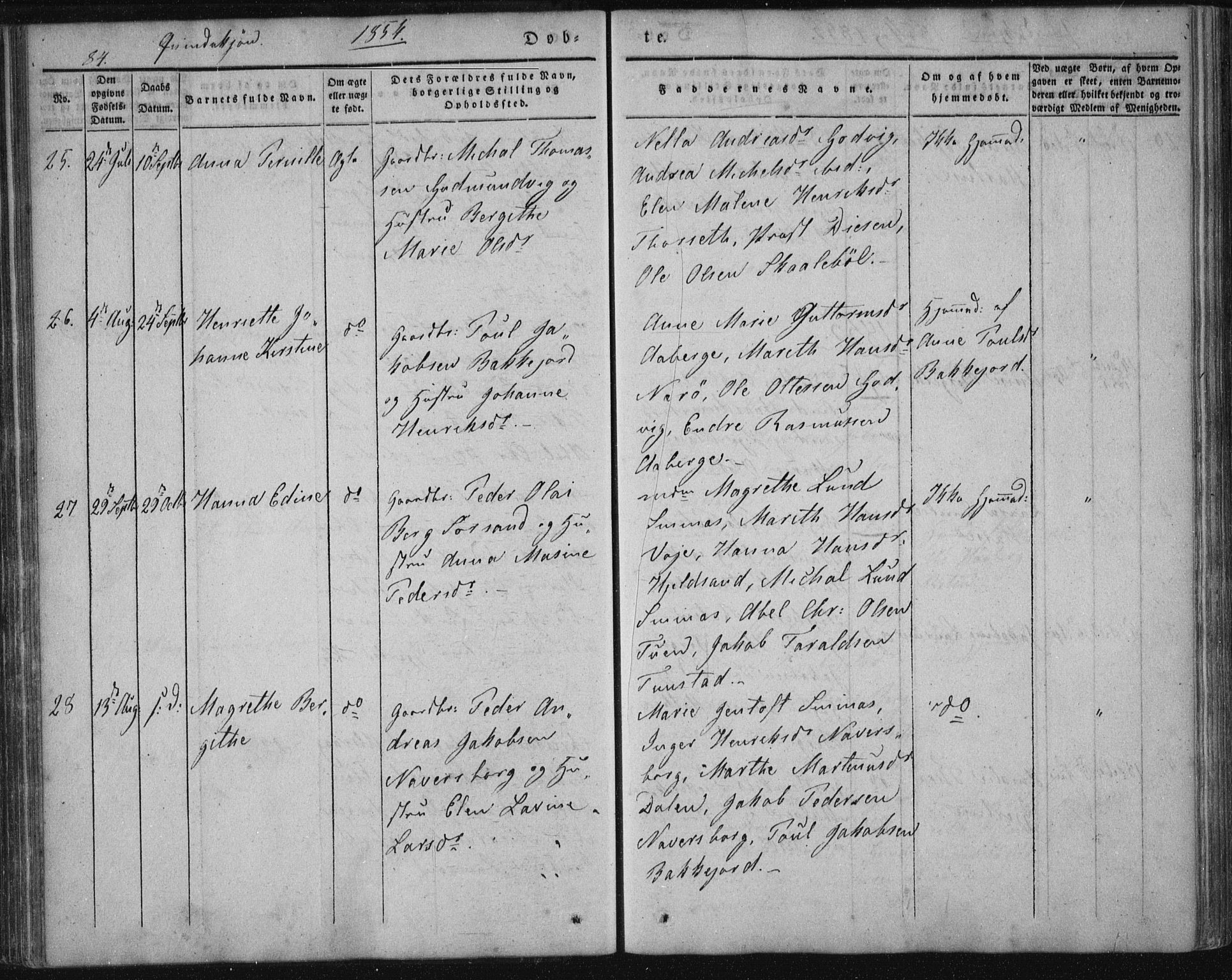 Ministerialprotokoller, klokkerbøker og fødselsregistre - Nordland, AV/SAT-A-1459/893/L1332: Parish register (official) no. 893A05, 1841-1858, p. 84