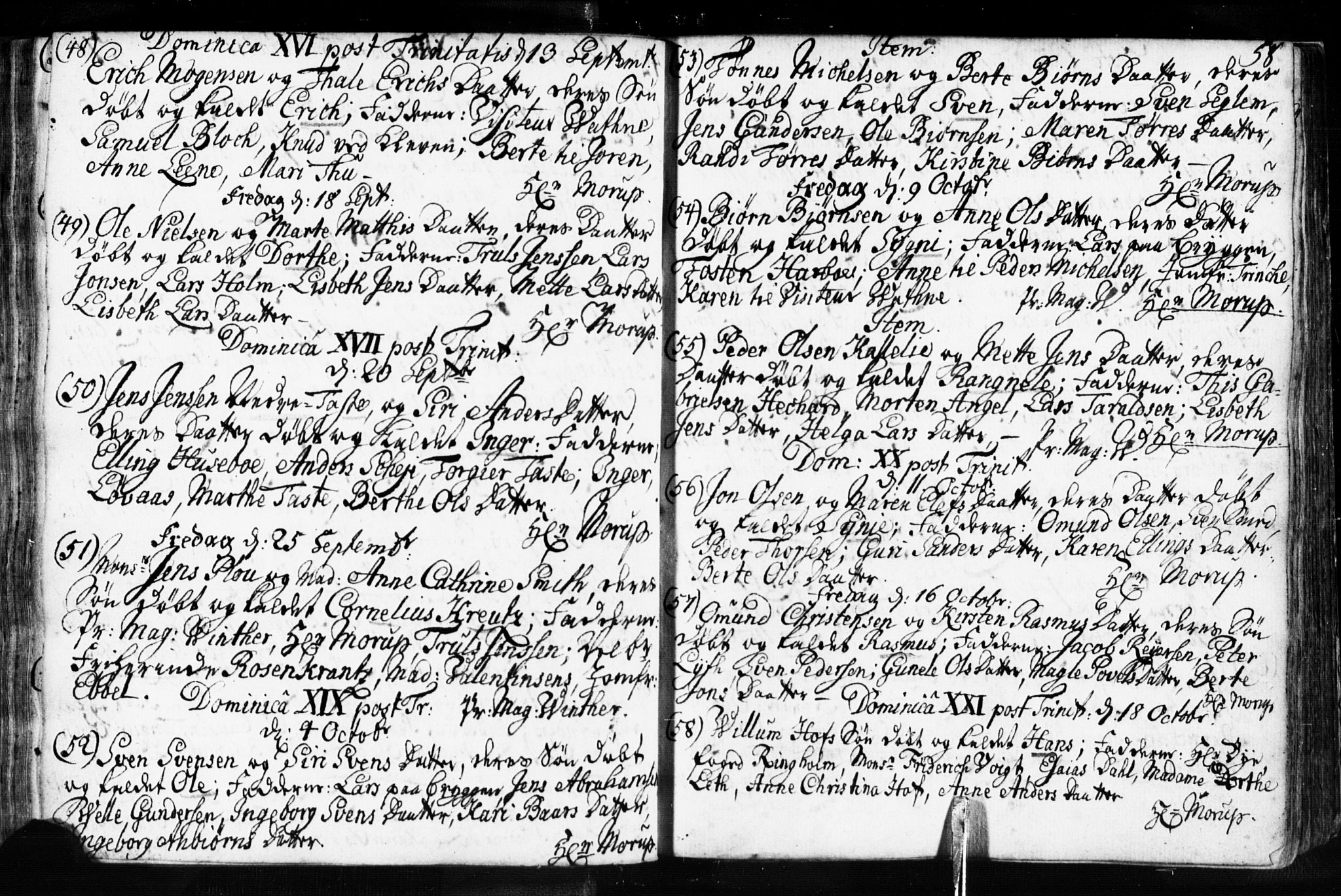 Domkirken sokneprestkontor, AV/SAST-A-101812/001/30/30BB/L0003: Parish register (copy) no. B 3, 1733-1751, p. 58