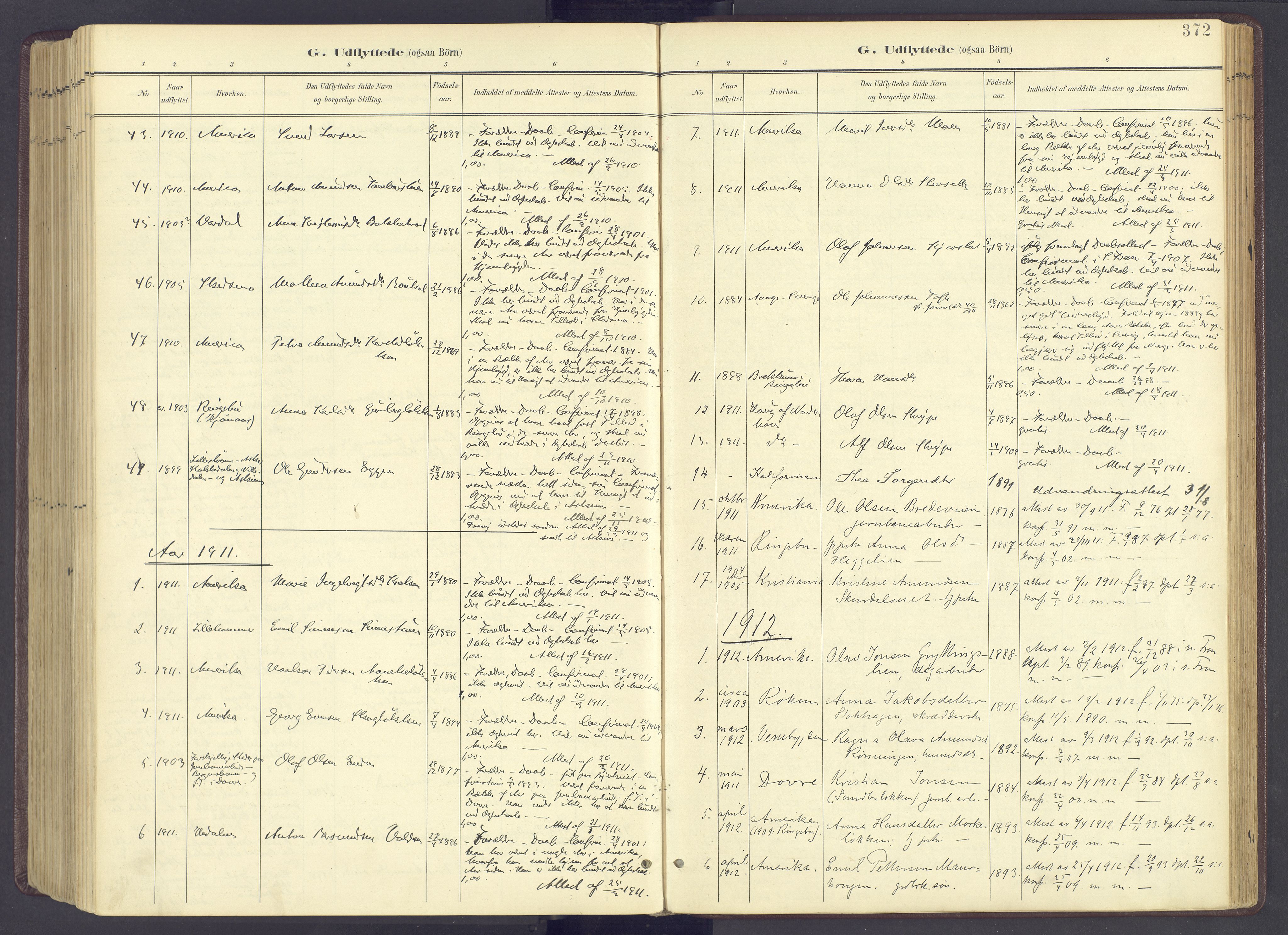 Sør-Fron prestekontor, AV/SAH-PREST-010/H/Ha/Haa/L0004: Parish register (official) no. 4, 1898-1919, p. 372