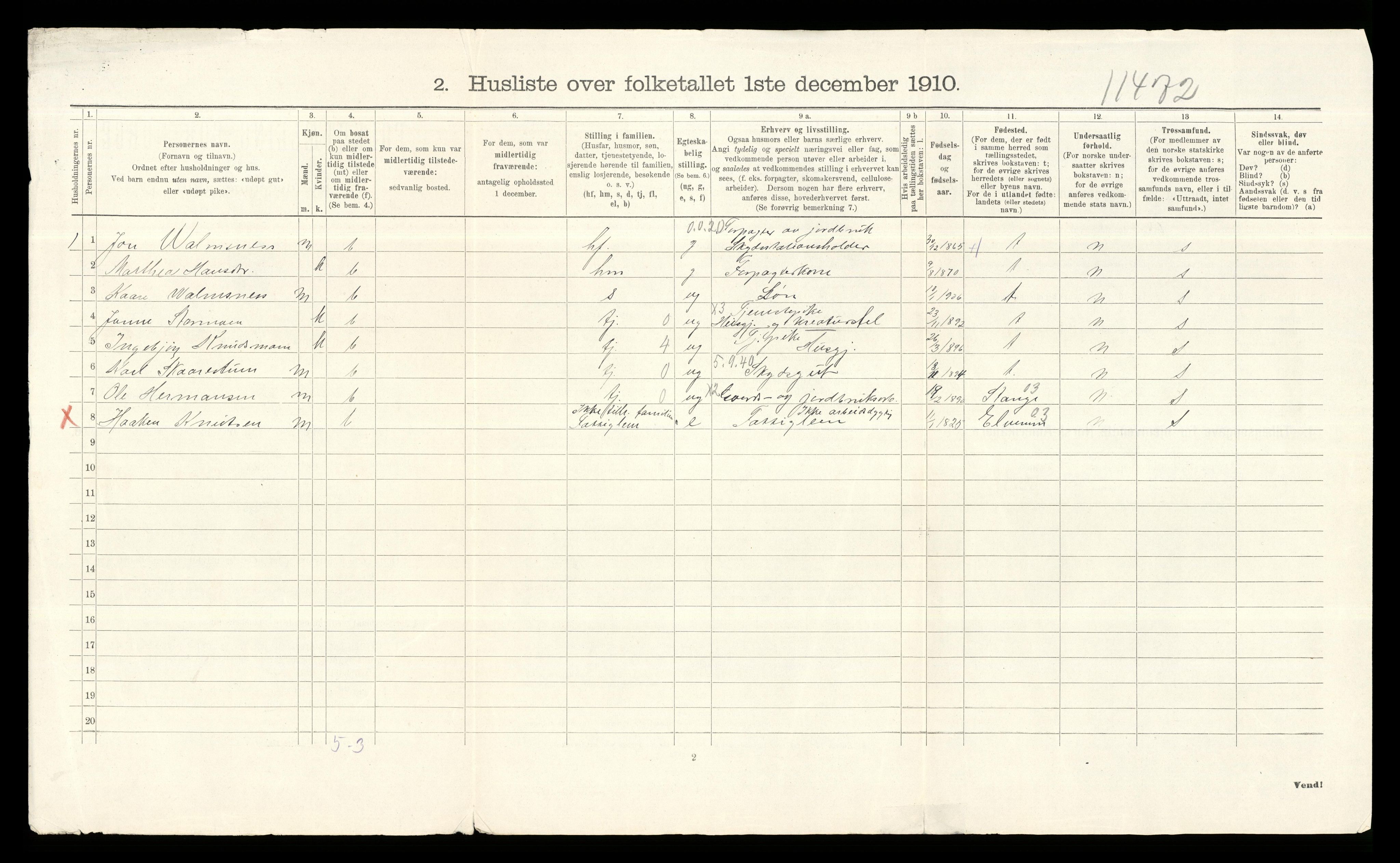 RA, 1910 census for Åmot, 1910, p. 646