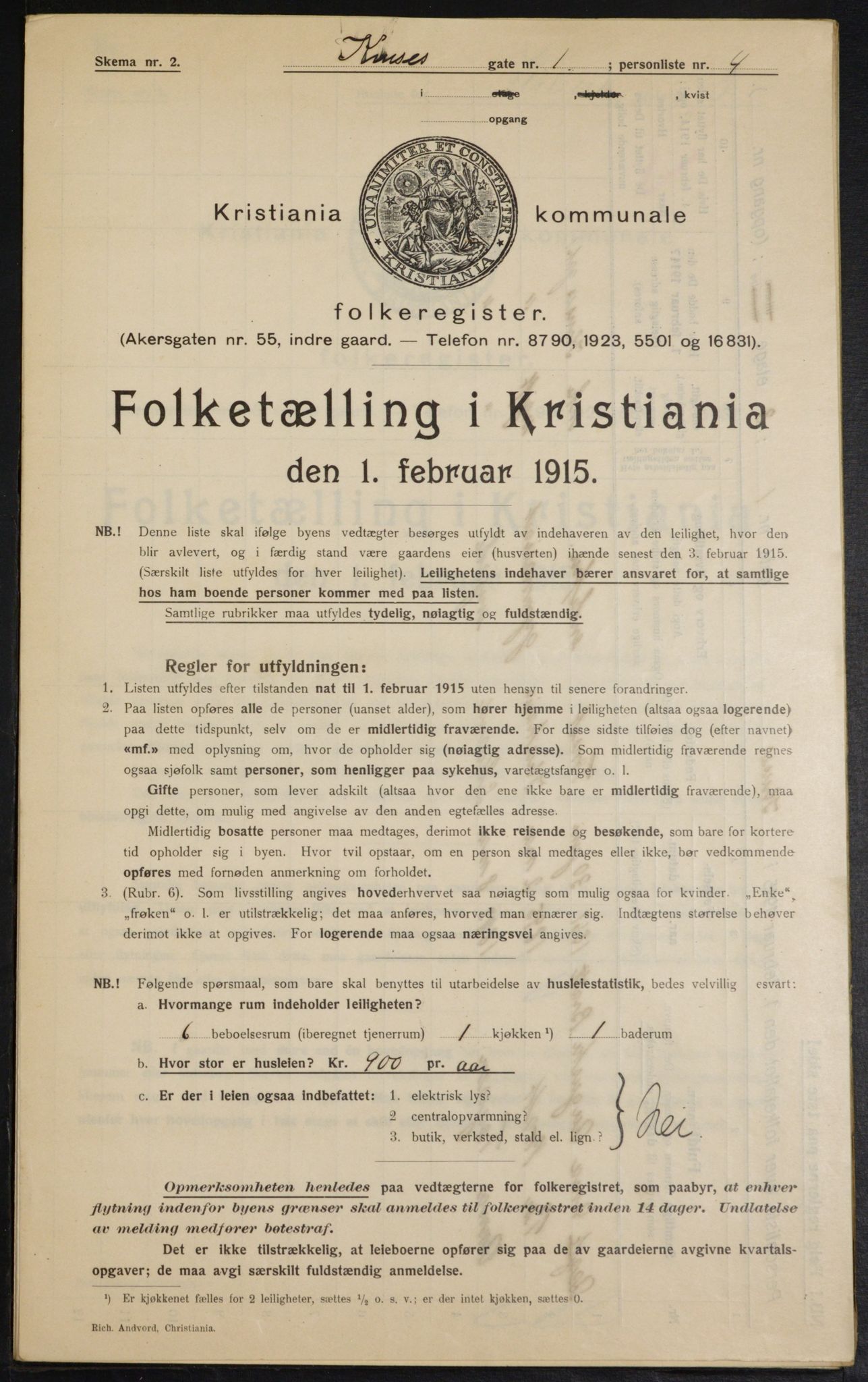 OBA, Municipal Census 1915 for Kristiania, 1915, p. 54428