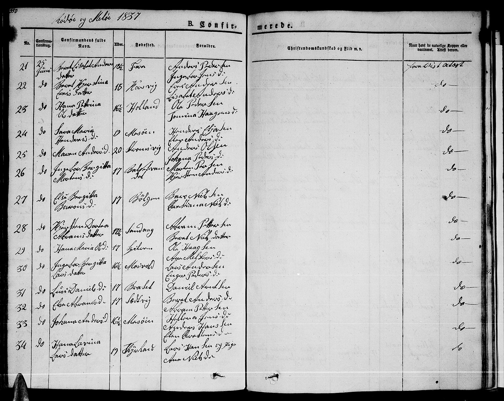 Ministerialprotokoller, klokkerbøker og fødselsregistre - Nordland, AV/SAT-A-1459/841/L0598: Parish register (official) no. 841A06 /1, 1825-1844, p. 350