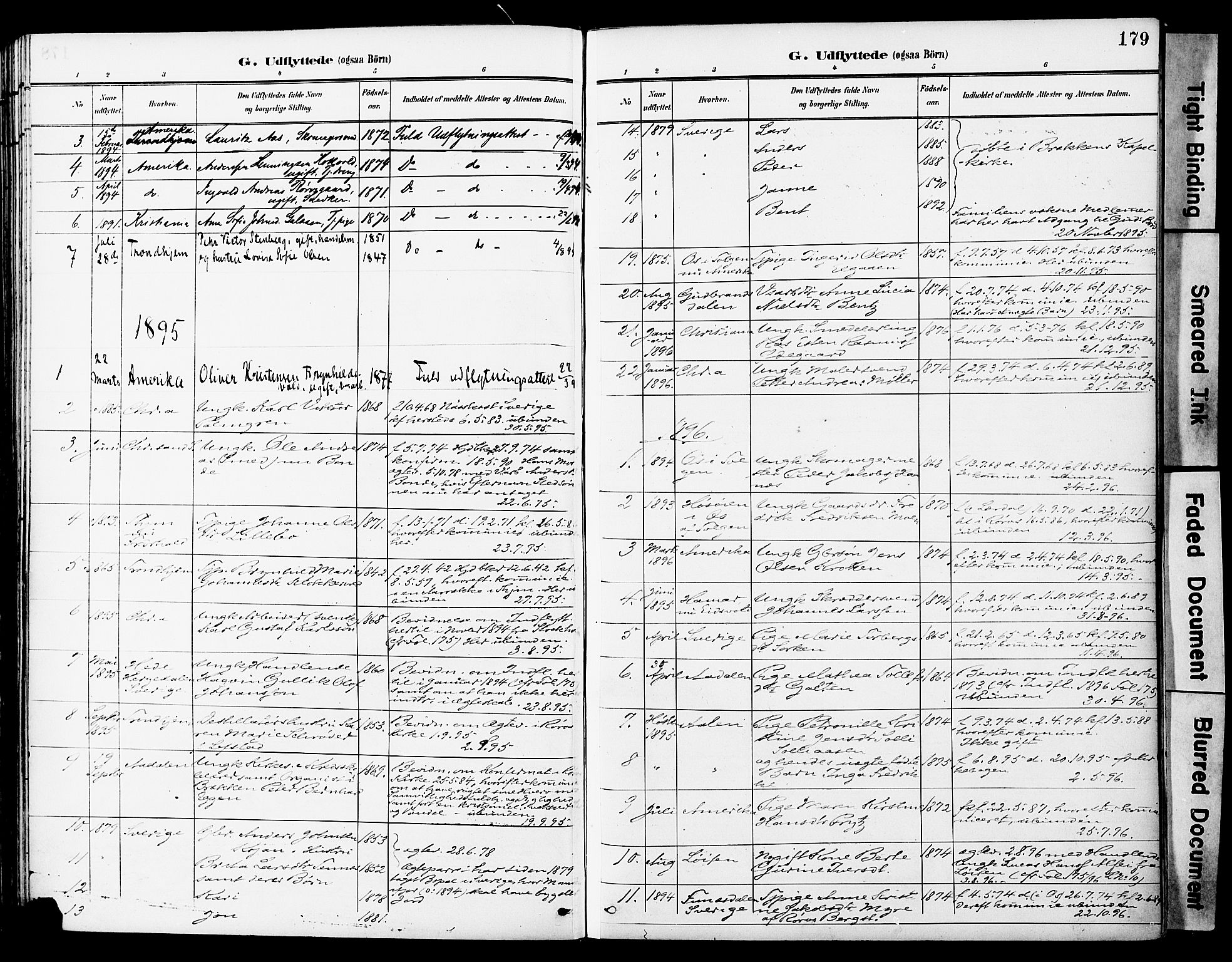 Ministerialprotokoller, klokkerbøker og fødselsregistre - Sør-Trøndelag, SAT/A-1456/681/L0935: Parish register (official) no. 681A13, 1890-1898, p. 179