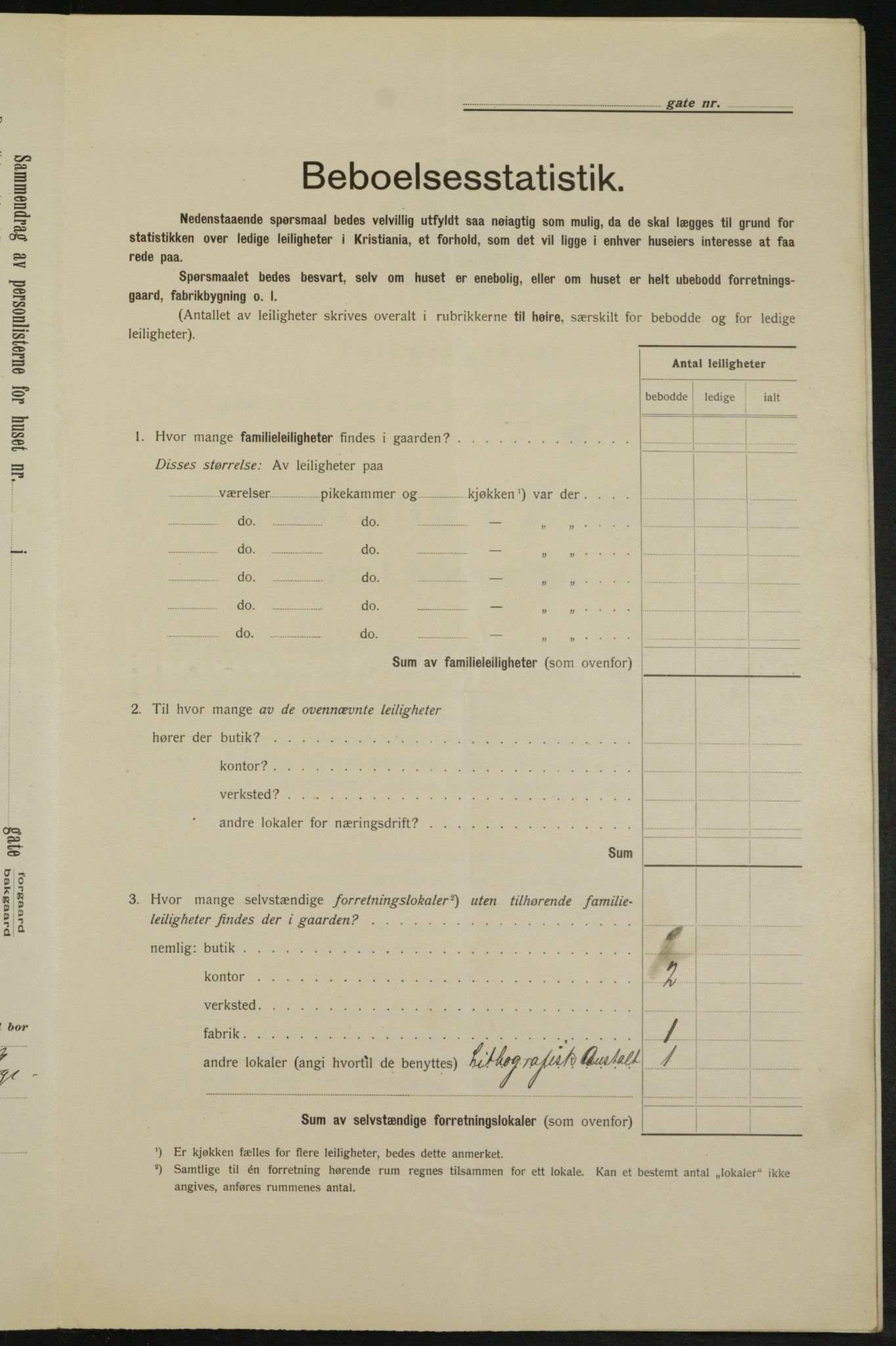 OBA, Municipal Census 1913 for Kristiania, 1913, p. 69499