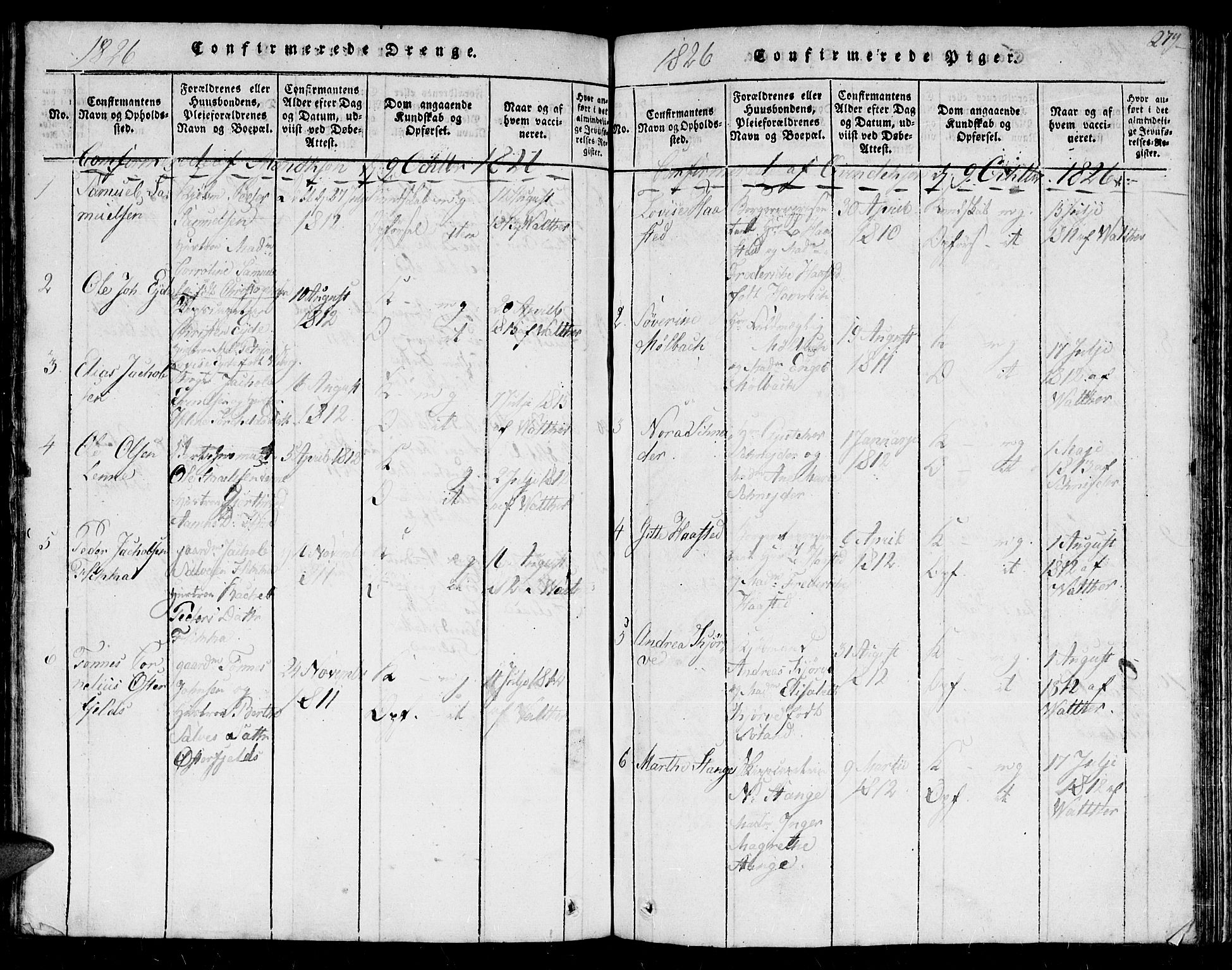 Flekkefjord sokneprestkontor, AV/SAK-1111-0012/F/Fb/Fbc/L0003: Parish register (copy) no. B 3, 1815-1826, p. 279