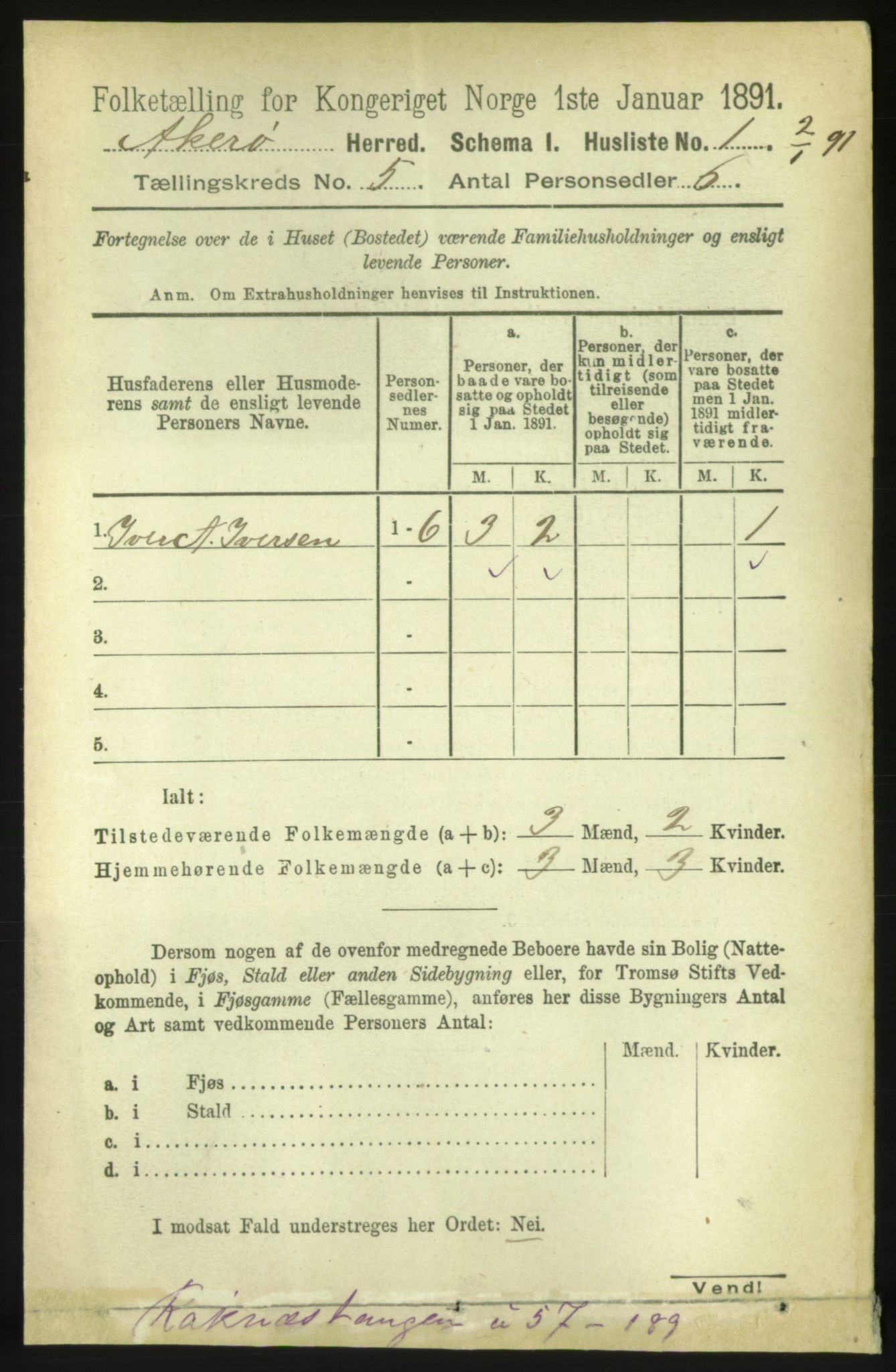 RA, 1891 census for 1545 Aukra, 1891, p. 1938