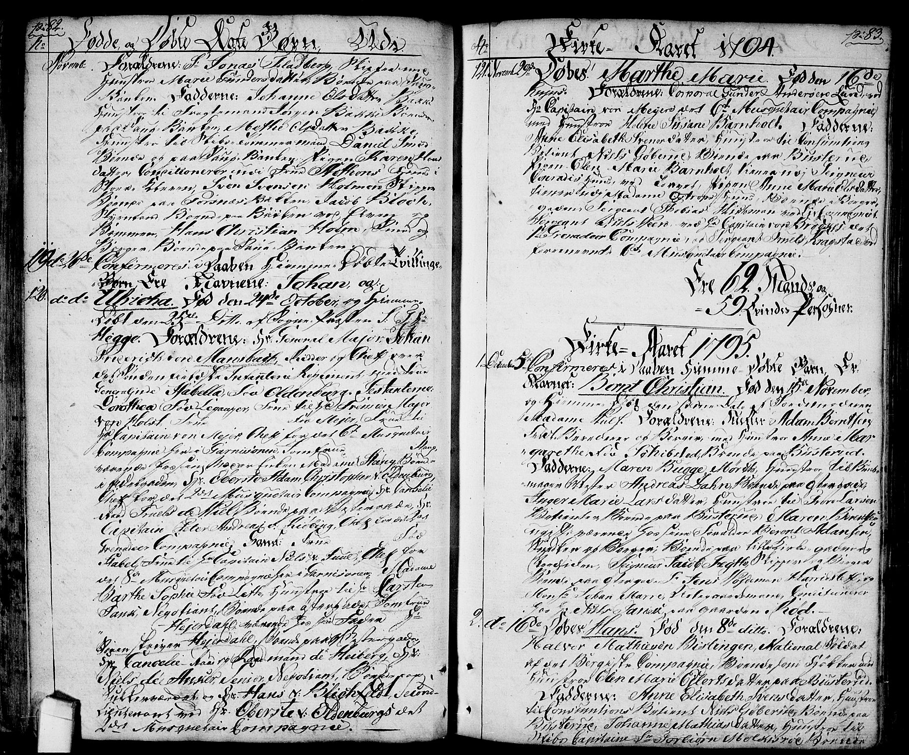 Halden prestekontor Kirkebøker, SAO/A-10909/F/Fa/L0002: Parish register (official) no. I 2, 1792-1812, p. 82-83