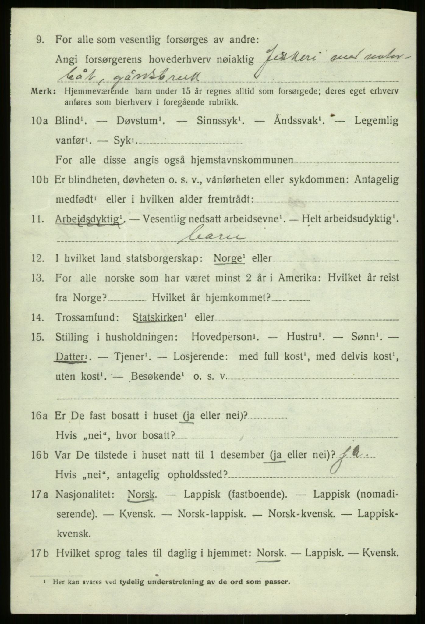 SATØ, 1920 census for Bjarkøy, 1920, p. 2276