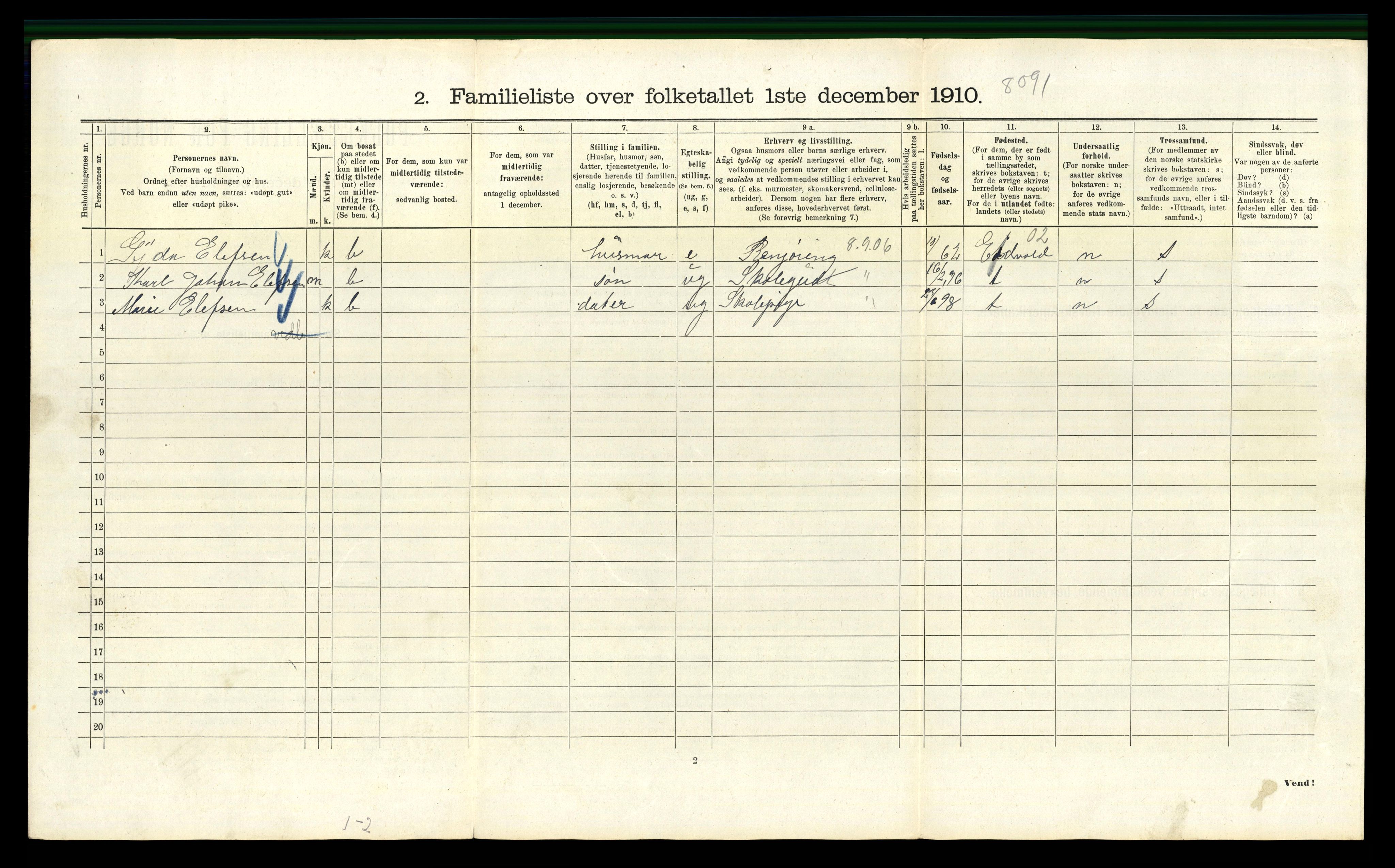 RA, 1910 census for Kristiania, 1910, p. 32964