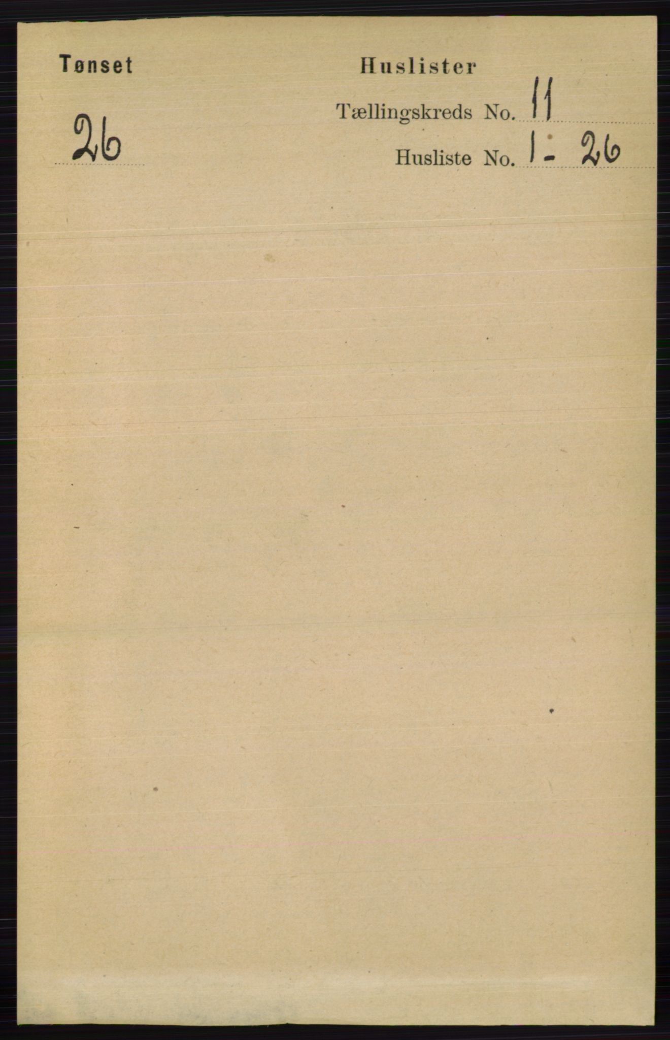RA, 1891 census for 0437 Tynset, 1891, p. 2983