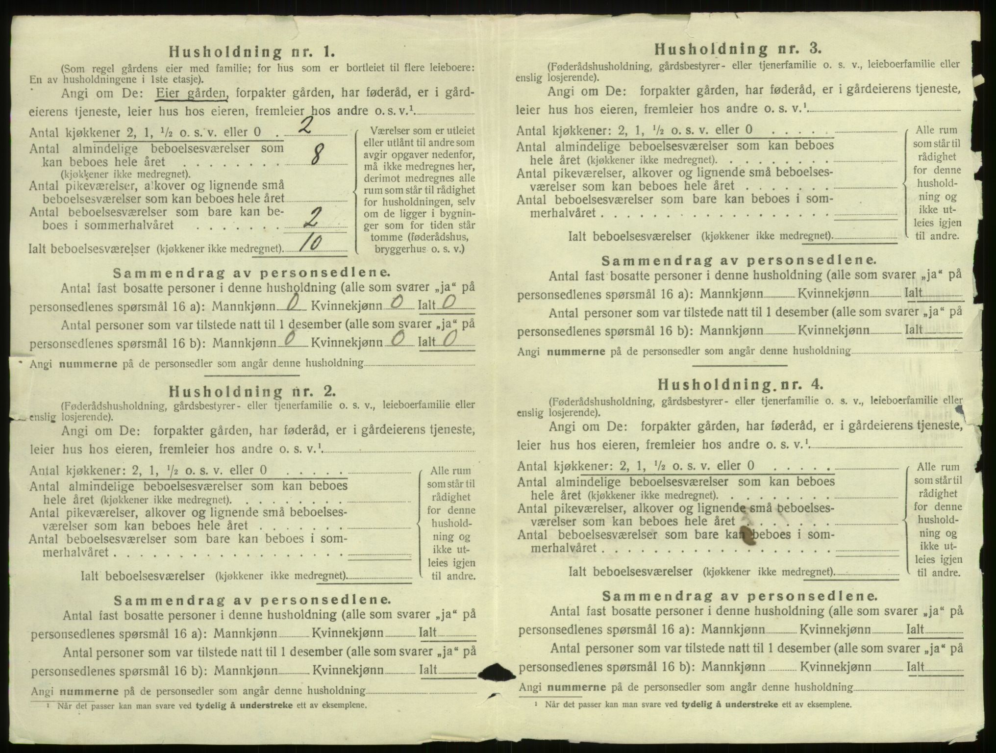 SAB, 1920 census for Hosanger, 1920, p. 914