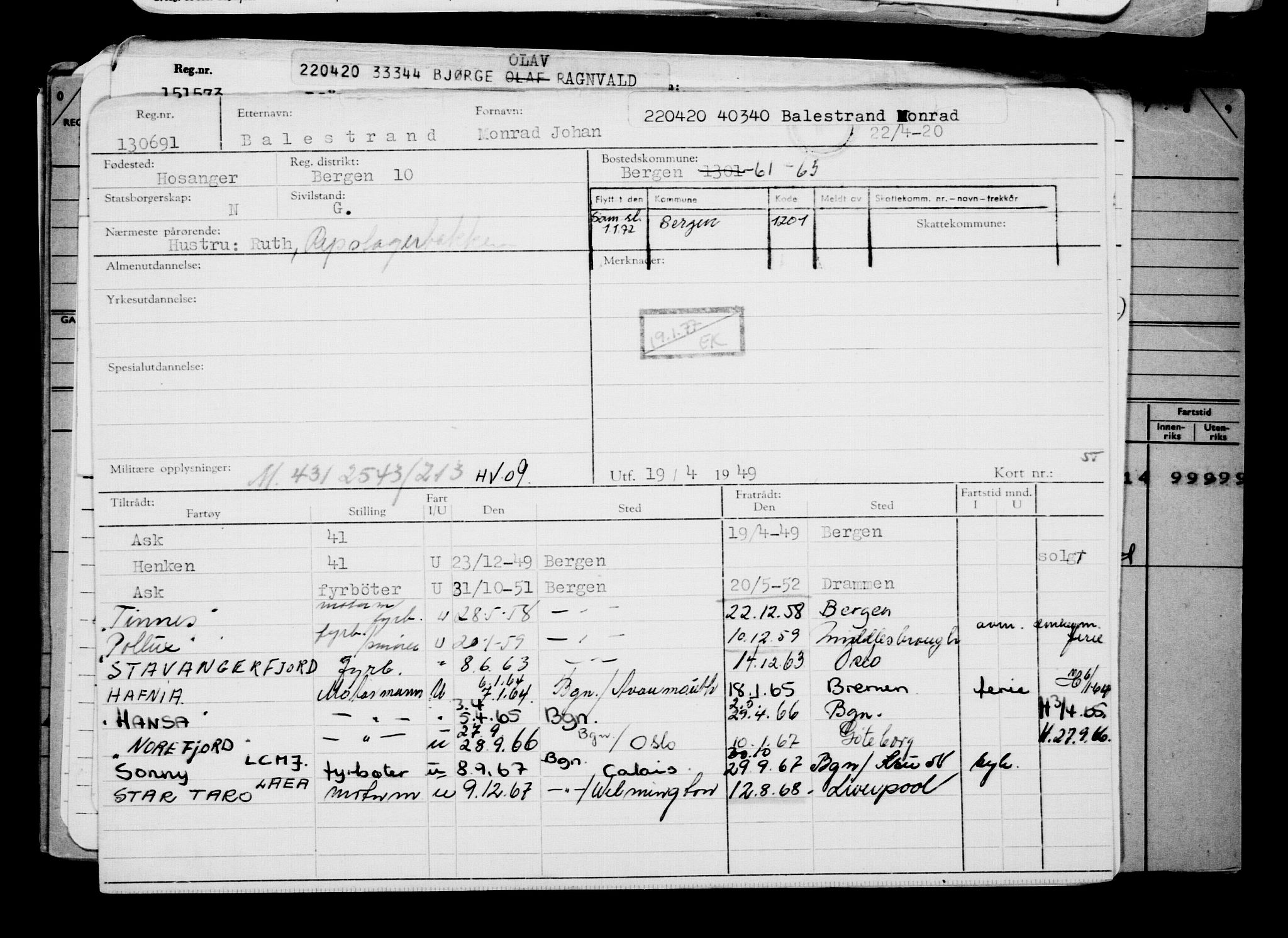 Direktoratet for sjømenn, AV/RA-S-3545/G/Gb/L0180: Hovedkort, 1920, p. 5