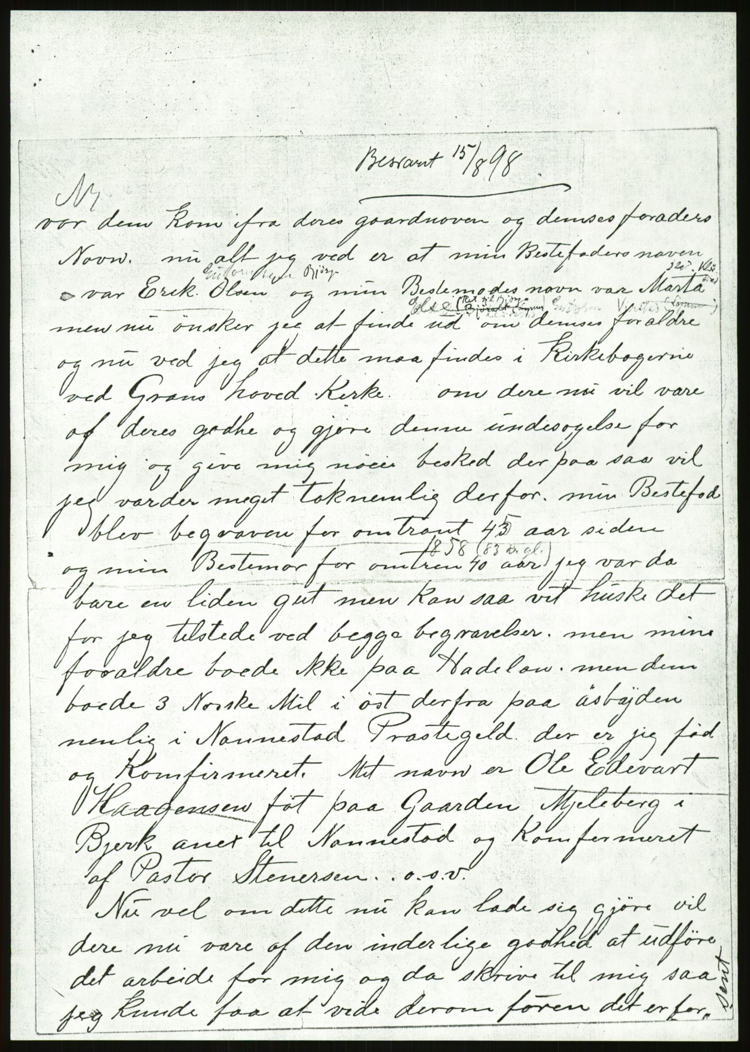 Samlinger til kildeutgivelse, Amerikabrevene, AV/RA-EA-4057/F/L0011: Innlån fra Oppland: Bræin - Knudsen, 1838-1914, p. 459