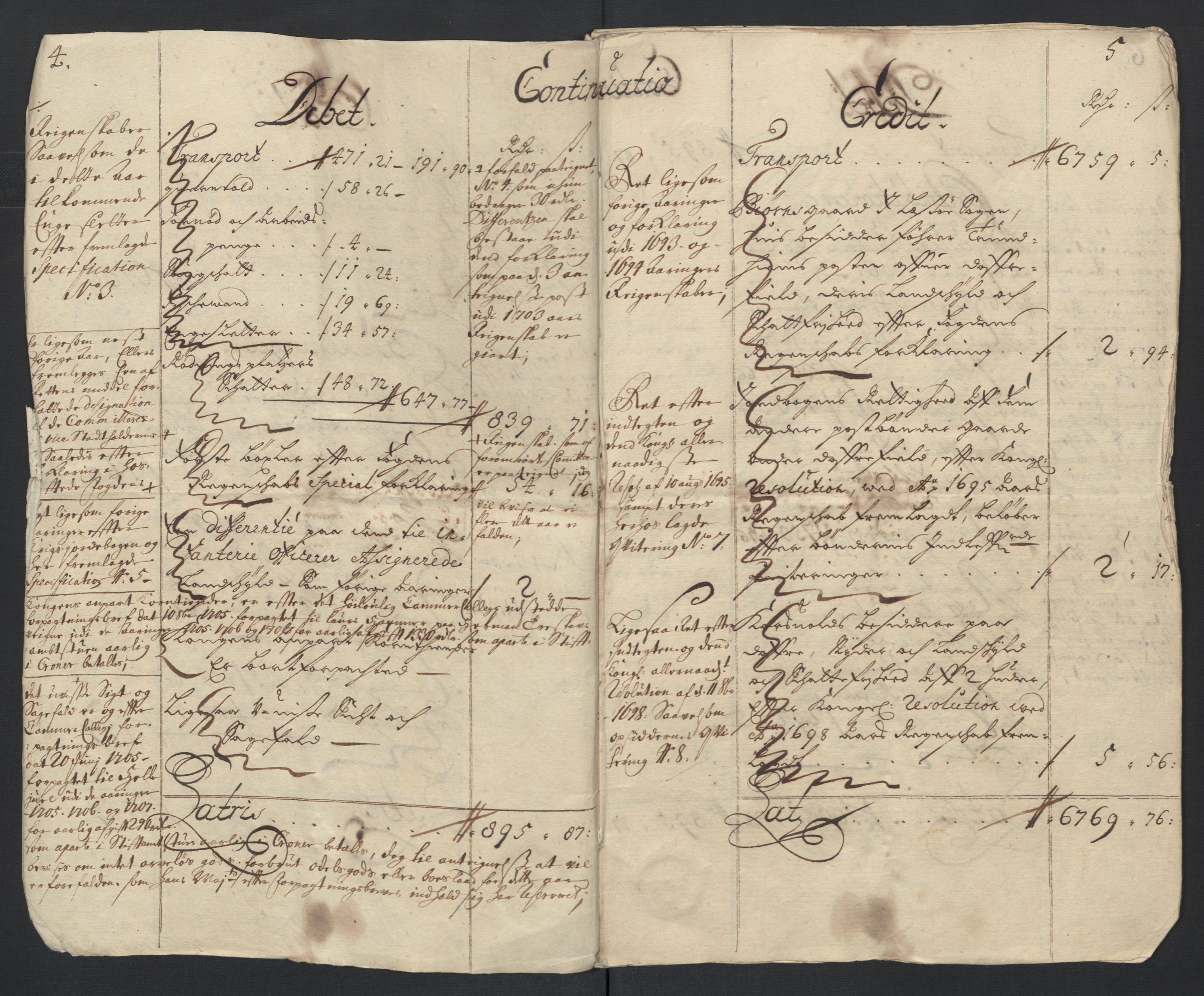 Rentekammeret inntil 1814, Reviderte regnskaper, Fogderegnskap, AV/RA-EA-4092/R17/L1178: Fogderegnskap Gudbrandsdal, 1705-1707, p. 155