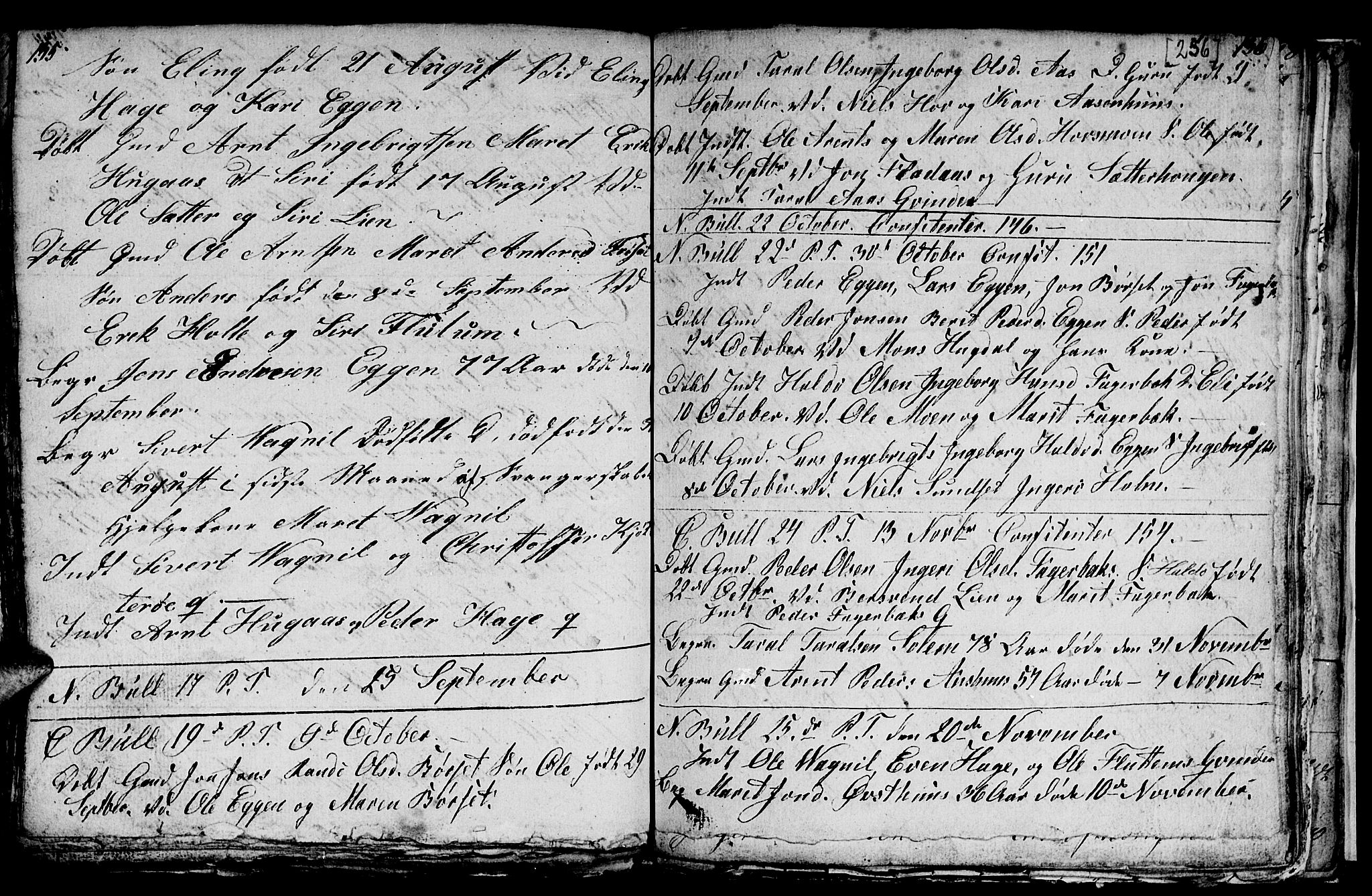 Ministerialprotokoller, klokkerbøker og fødselsregistre - Sør-Trøndelag, AV/SAT-A-1456/689/L1042: Parish register (copy) no. 689C01, 1812-1841, p. 255-256