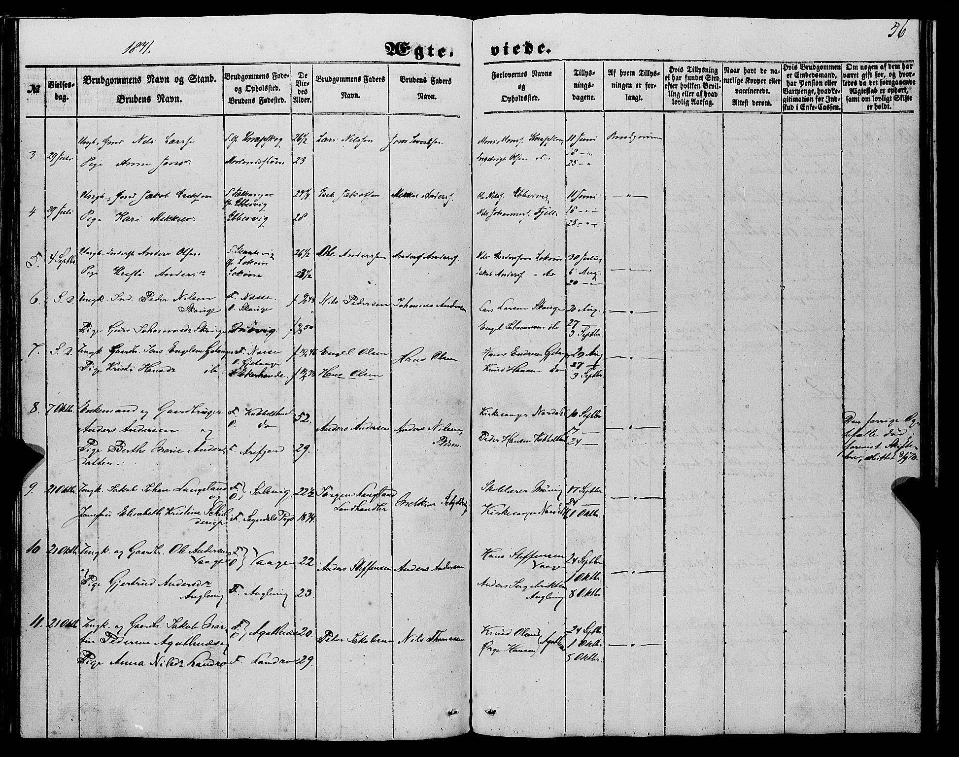 Fjell sokneprestembete, SAB/A-75301/H/Haa: Parish register (official) no. A 6, 1849-1877, p. 56