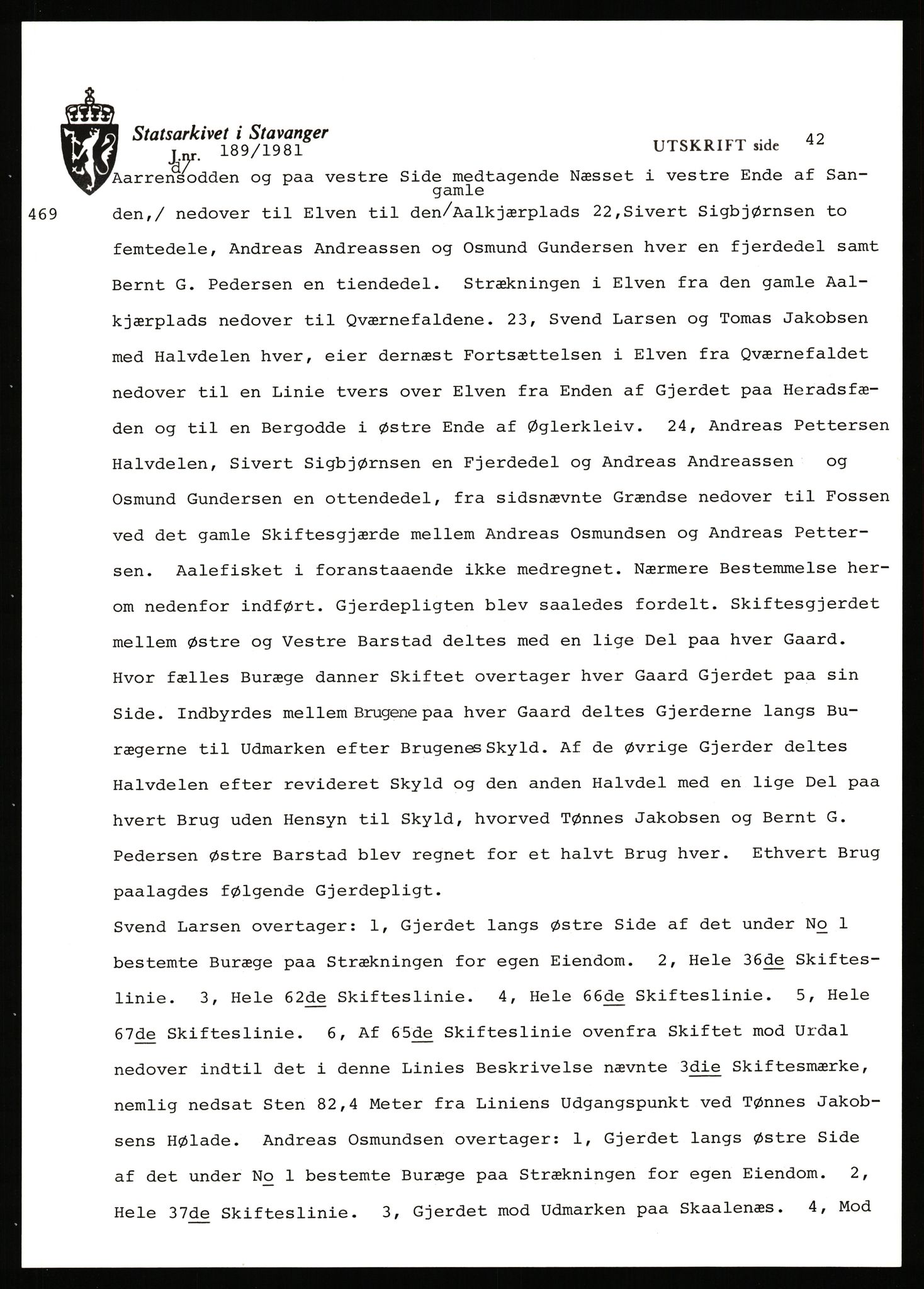 Statsarkivet i Stavanger, AV/SAST-A-101971/03/Y/Yj/L0006: Avskrifter sortert etter gårdsnavn: Bakke - Baustad, 1750-1930, p. 426