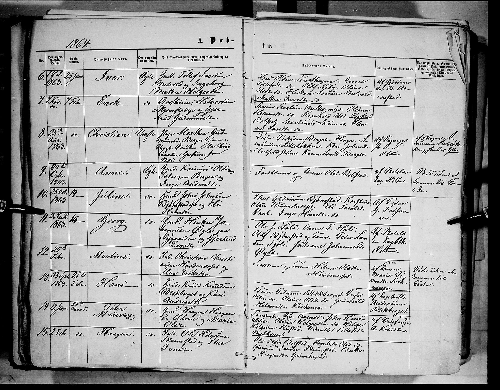 Åmot prestekontor, Hedmark, SAH/PREST-056/H/Ha/Haa/L0008: Parish register (official) no. 8, 1862-1875, p. 15