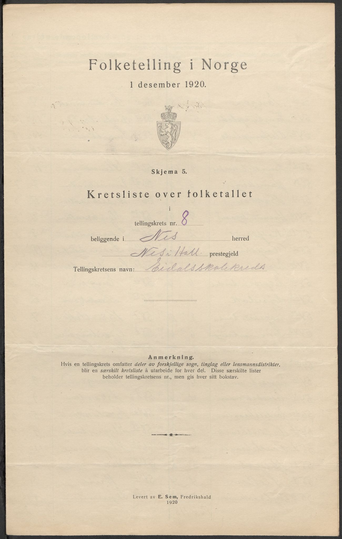 SAKO, 1920 census for Nes (Buskerud), 1920, p. 28