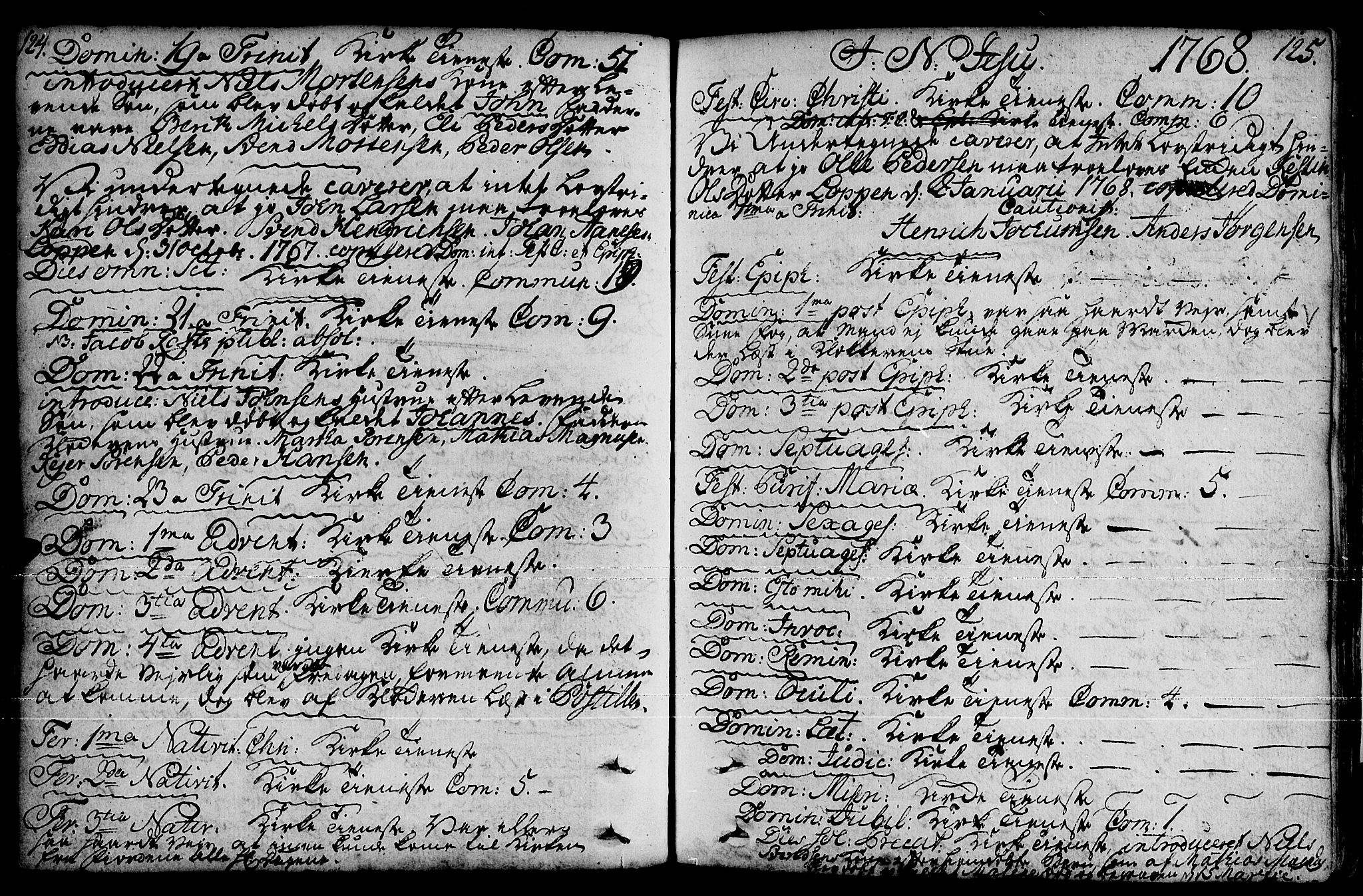 Loppa sokneprestkontor, AV/SATØ-S-1339/H/Ha/L0001kirke: Parish register (official) no. 1 /1, 1753-1784, p. 124-125