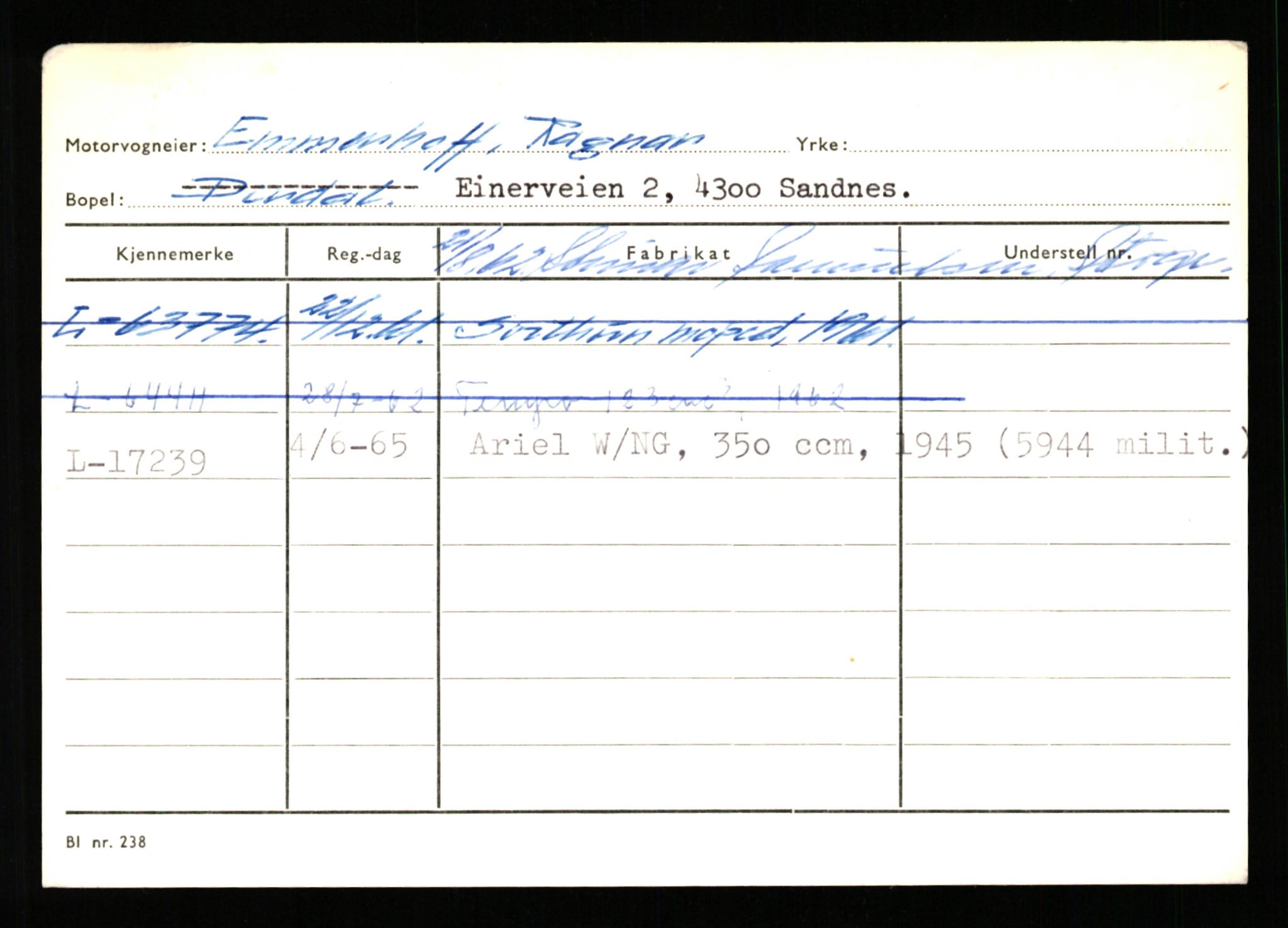 Stavanger trafikkstasjon, SAST/A-101942/0/H/L0007: Egerøy - Eppeland, 1930-1971, p. 2045