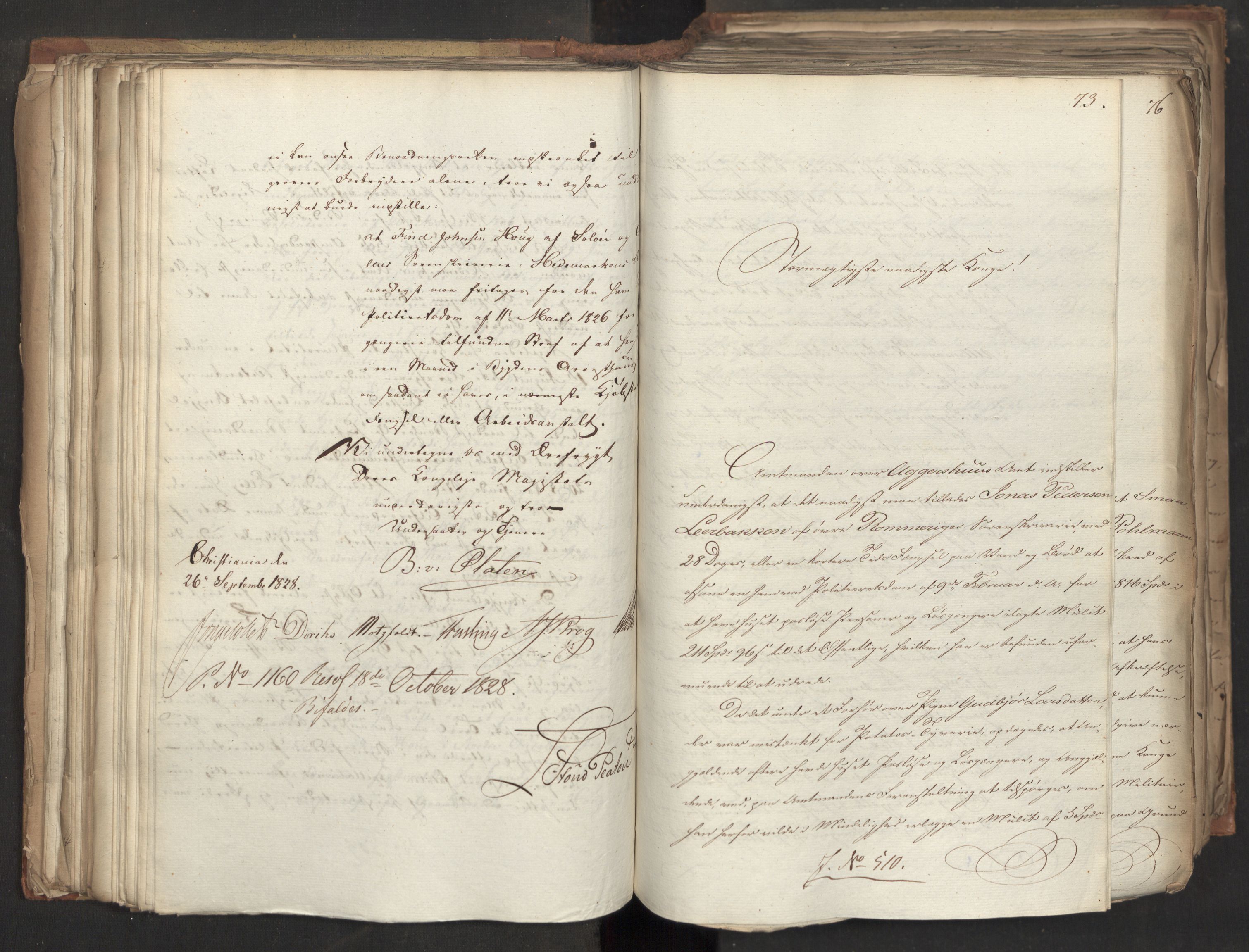 Statsrådsavdelingen i Stockholm, AV/RA-S-1003/D/Da/L0056: Regjeringsinnstillinger nr. 436-650, 1828, p. 192