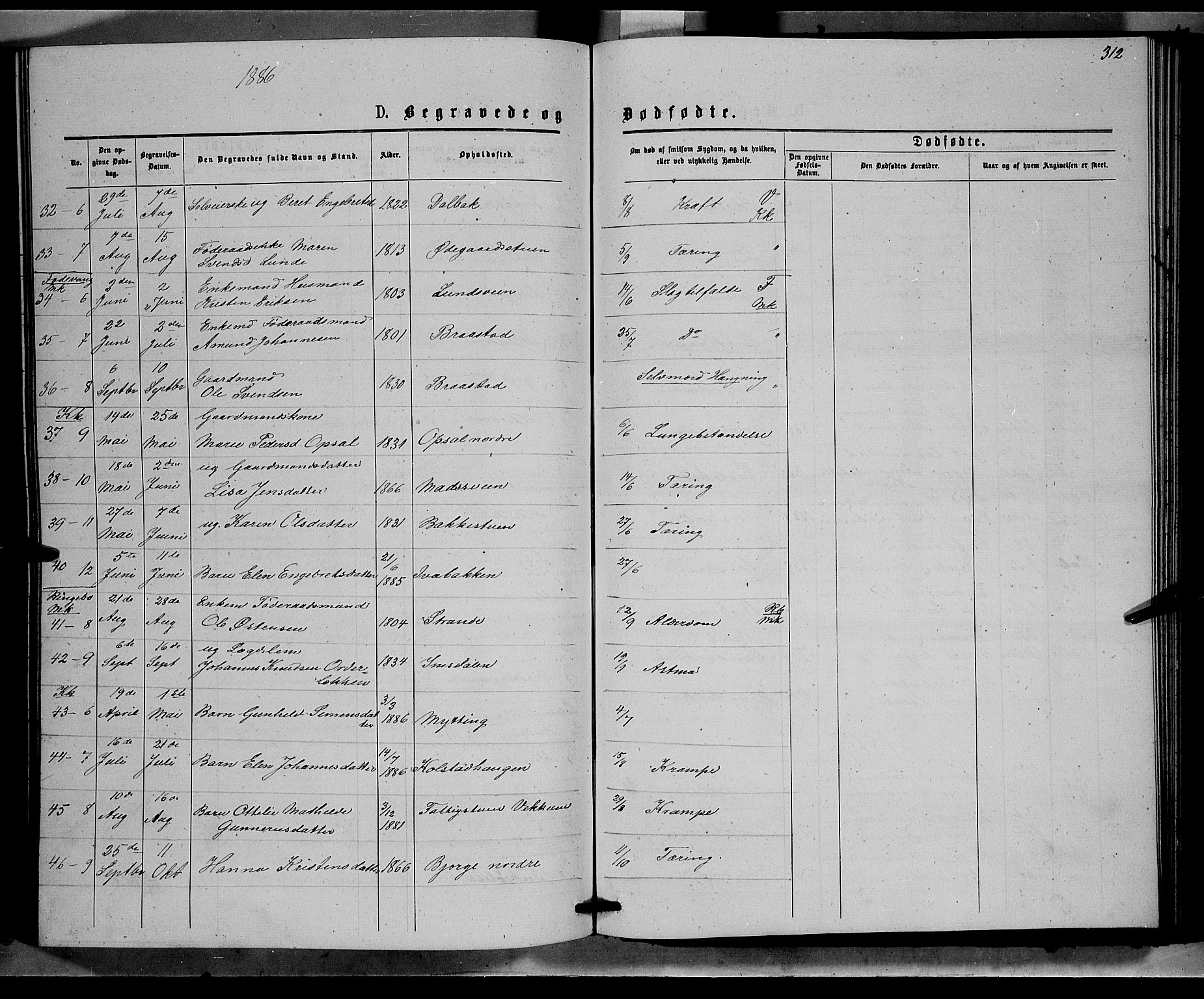 Ringebu prestekontor, SAH/PREST-082/H/Ha/Hab/L0006: Parish register (copy) no. 6, 1880-1898, p. 312