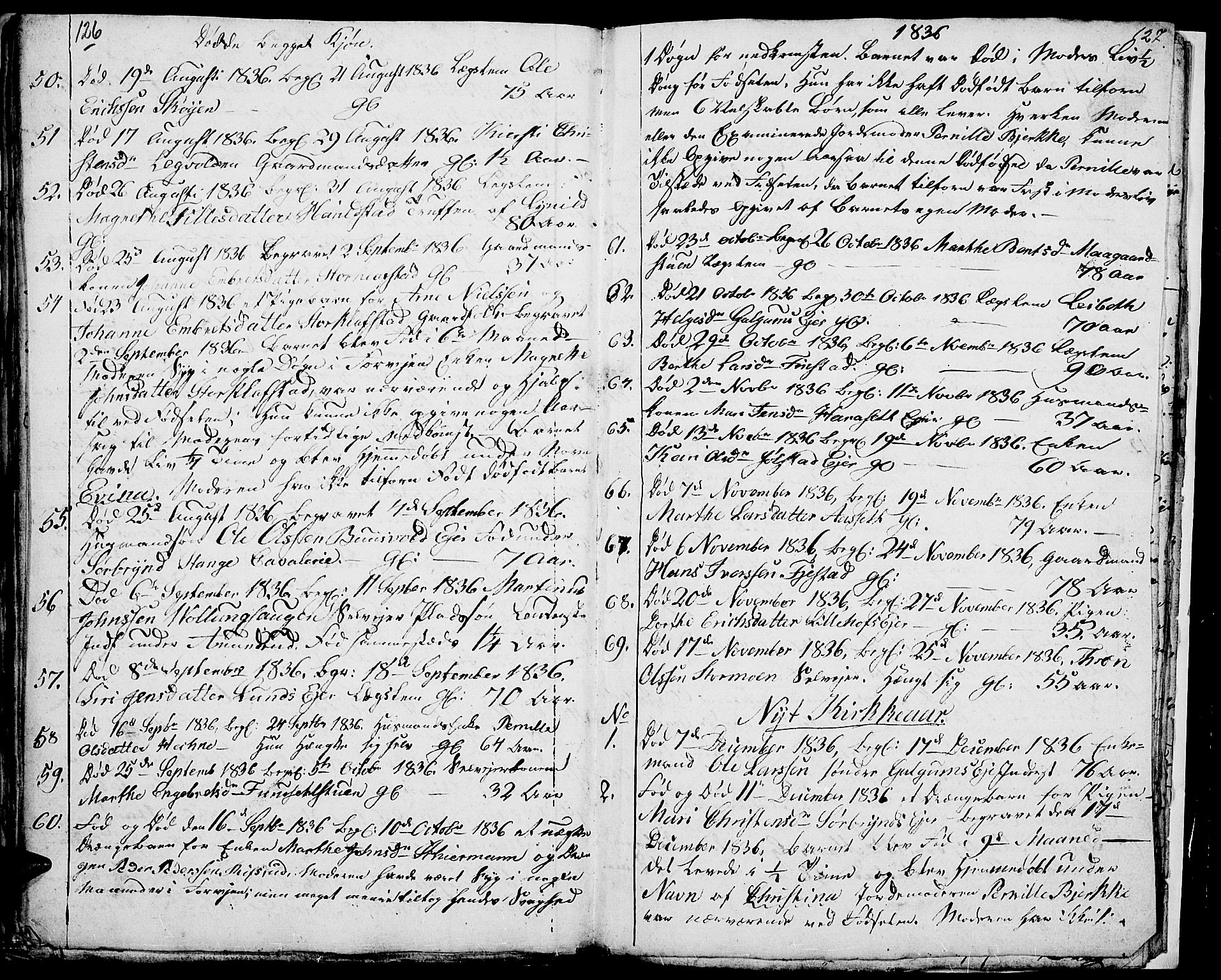 Romedal prestekontor, SAH/PREST-004/L/L0007: Parish register (copy) no. 7, 1831-1837, p. 126-127