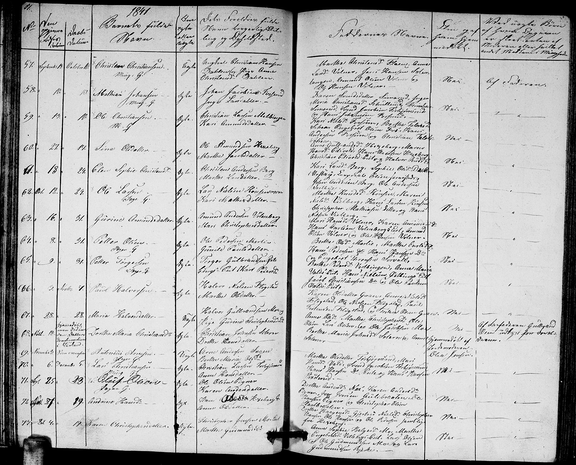 Sørum prestekontor Kirkebøker, AV/SAO-A-10303/G/Ga/L0002: Parish register (copy) no. I 2, 1829-1845, p. 51