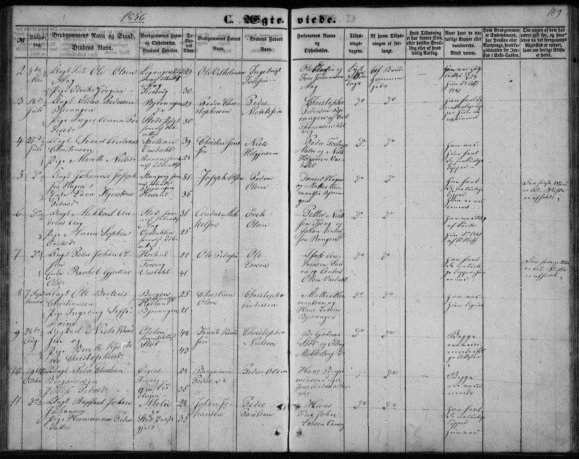 Ministerialprotokoller, klokkerbøker og fødselsregistre - Nordland, SAT/A-1459/843/L0633: Parish register (copy) no. 843C02, 1853-1873, p. 109