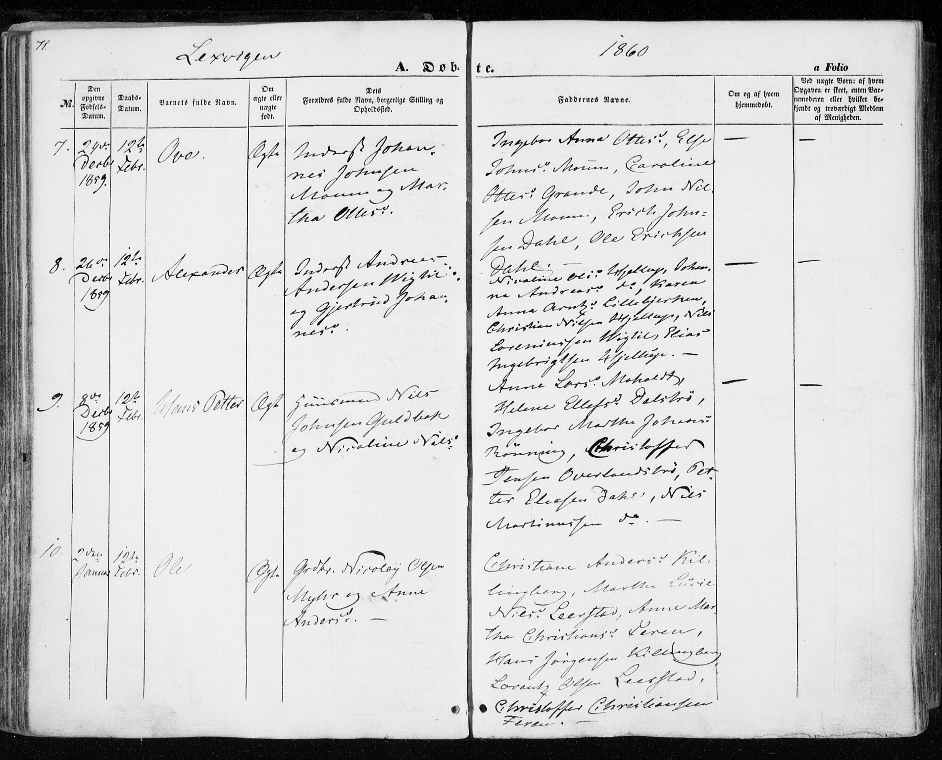 Ministerialprotokoller, klokkerbøker og fødselsregistre - Nord-Trøndelag, SAT/A-1458/701/L0008: Parish register (official) no. 701A08 /1, 1854-1863, p. 71