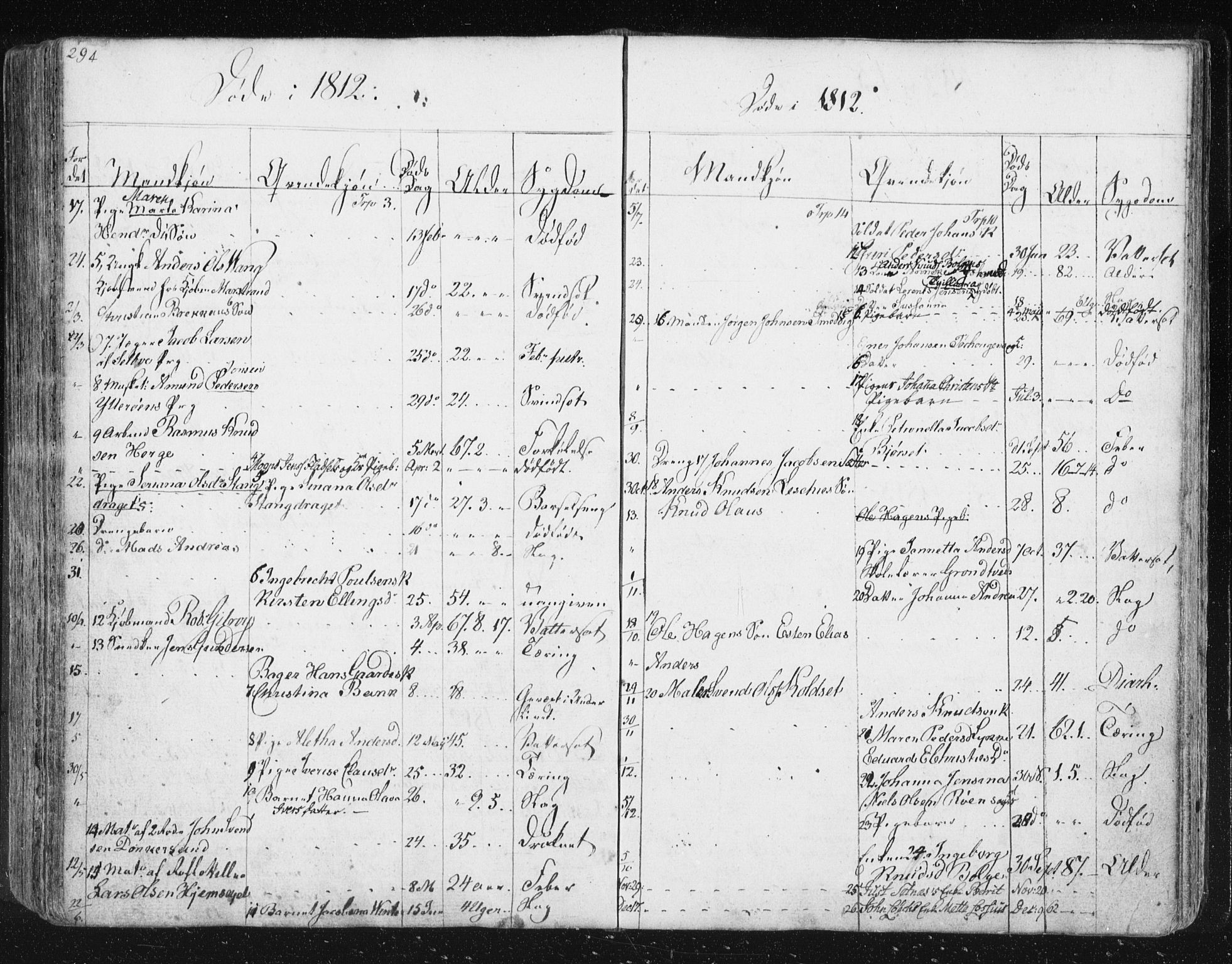 Ministerialprotokoller, klokkerbøker og fødselsregistre - Møre og Romsdal, SAT/A-1454/572/L0841: Parish register (official) no. 572A04, 1784-1819, p. 294