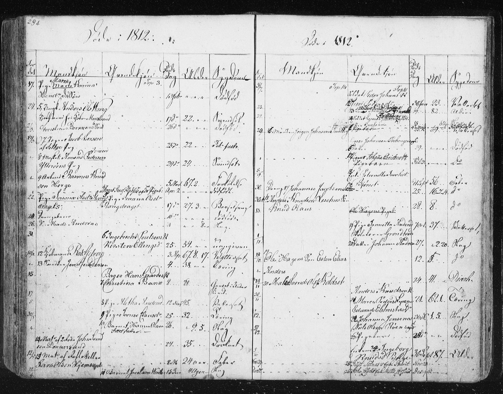 Ministerialprotokoller, klokkerbøker og fødselsregistre - Møre og Romsdal, AV/SAT-A-1454/572/L0841: Parish register (official) no. 572A04, 1784-1819, p. 294