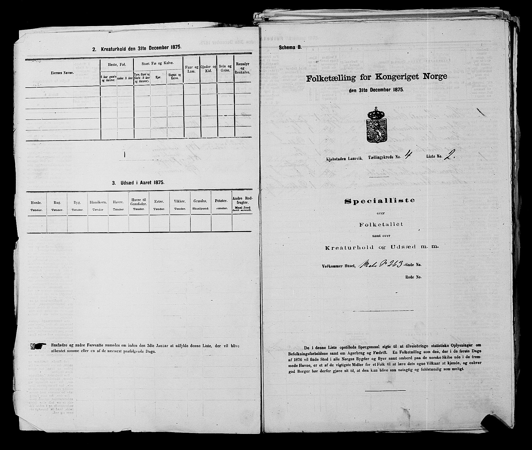 SAKO, 1875 census for 0707P Larvik, 1875, p. 763