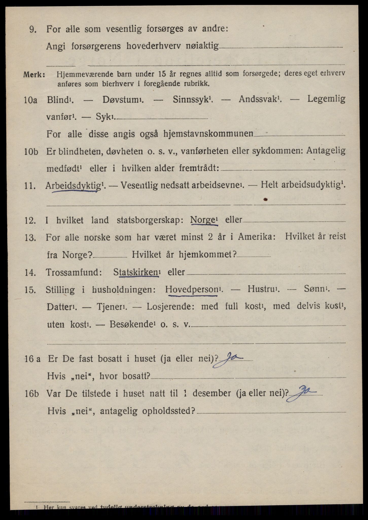 SAT, 1920 census for Fræna, 1920, p. 1506