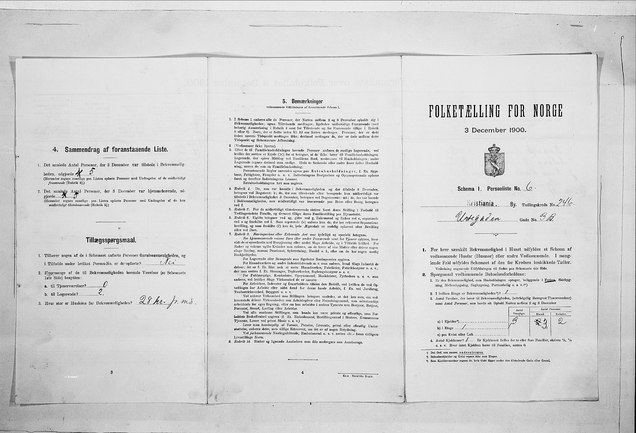 SAO, 1900 census for Kristiania, 1900, p. 108521