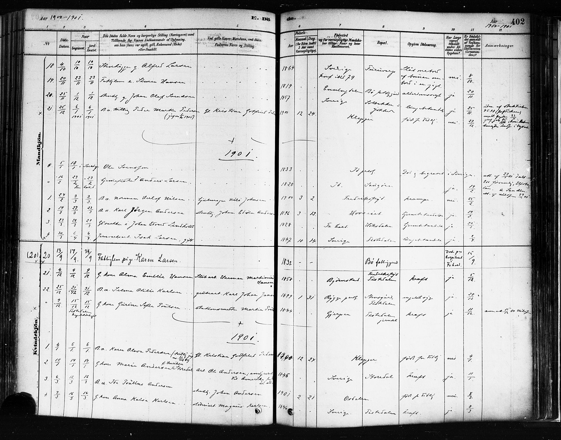 Idd prestekontor Kirkebøker, SAO/A-10911/F/Fc/L0006b: Parish register (official) no. III 6B, 1878-1903, p. 402