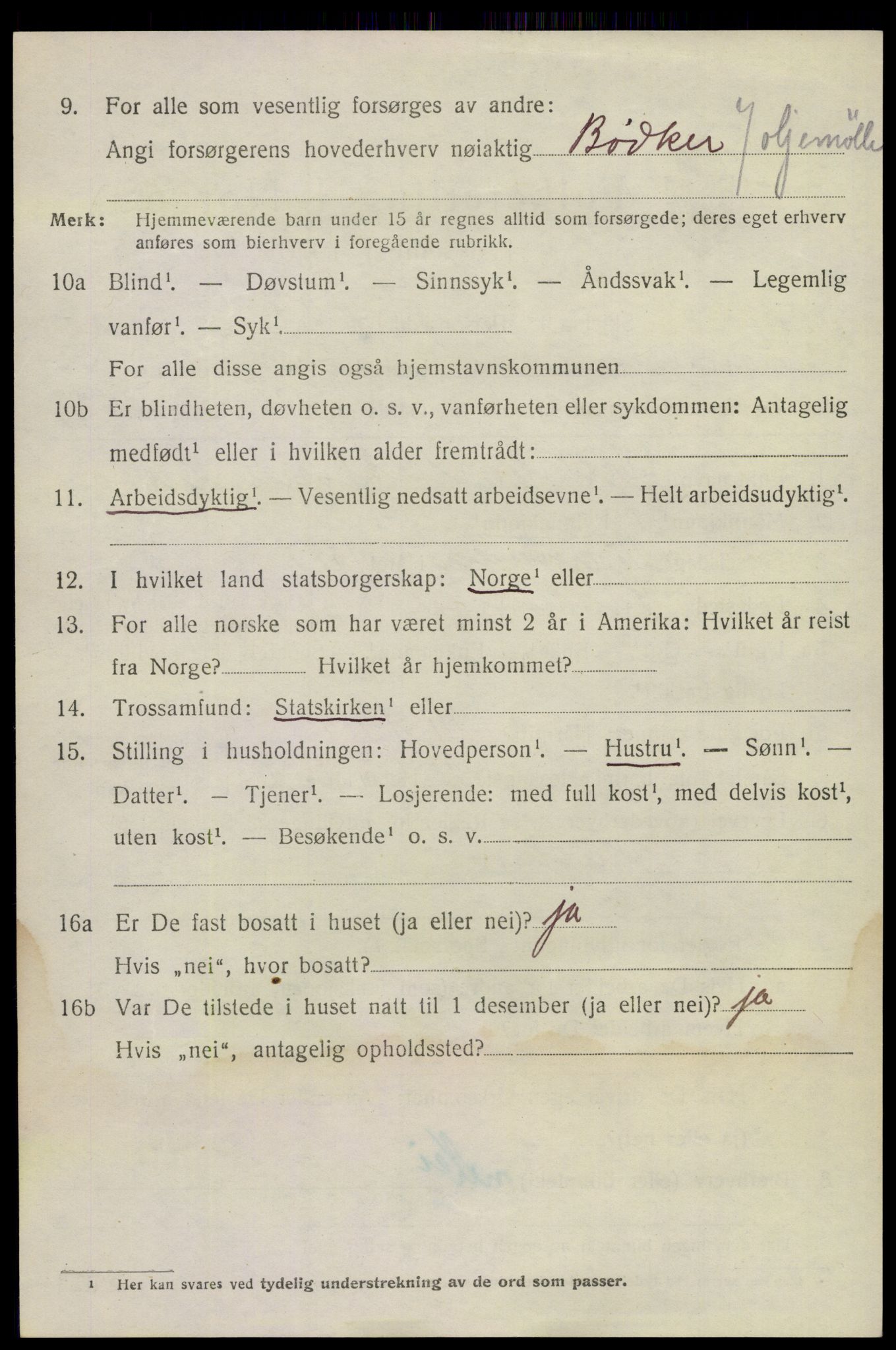 SAKO, 1920 census for Sandeherred, 1920, p. 22961