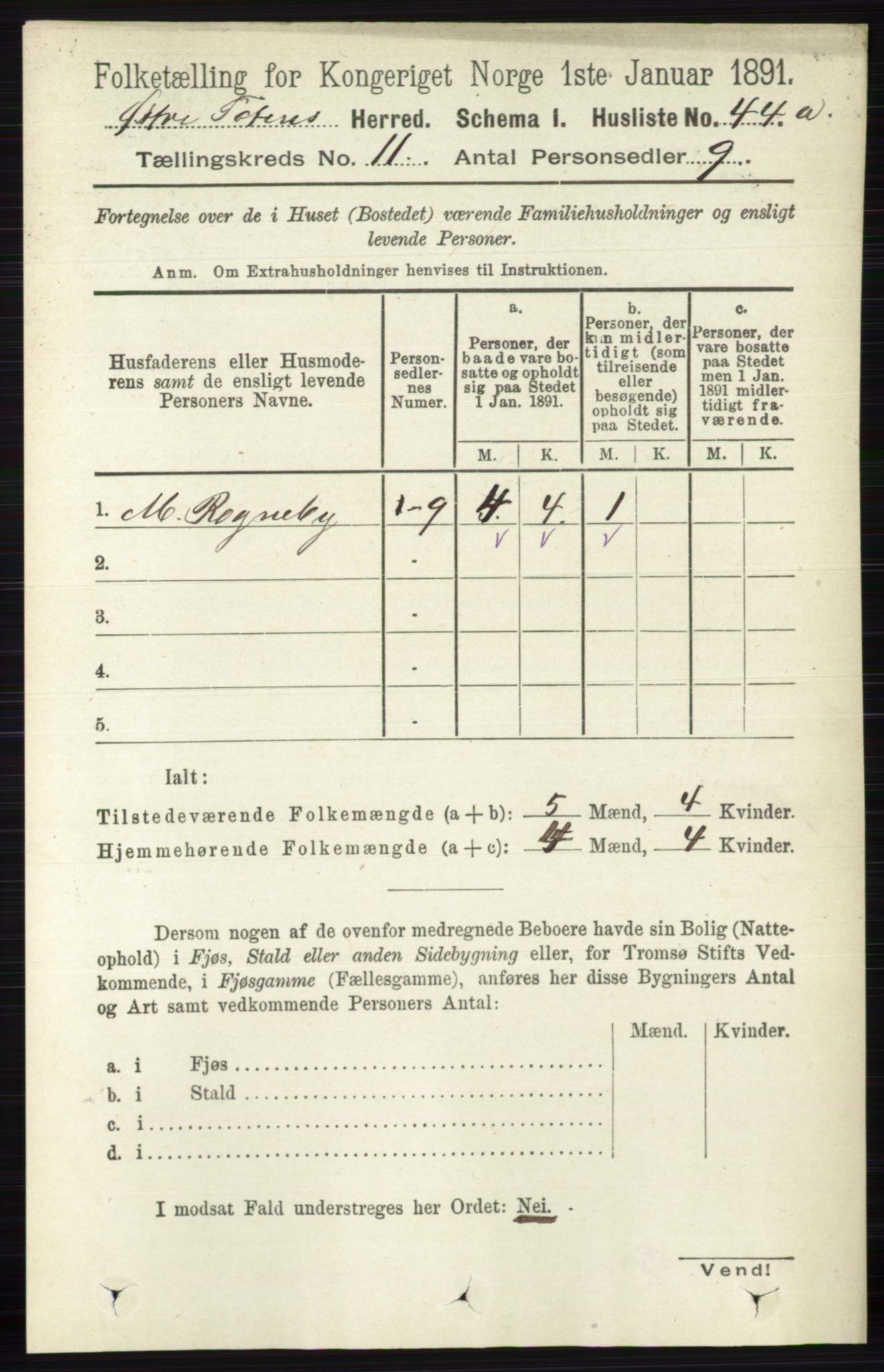 RA, 1891 census for 0528 Østre Toten, 1891, p. 6852