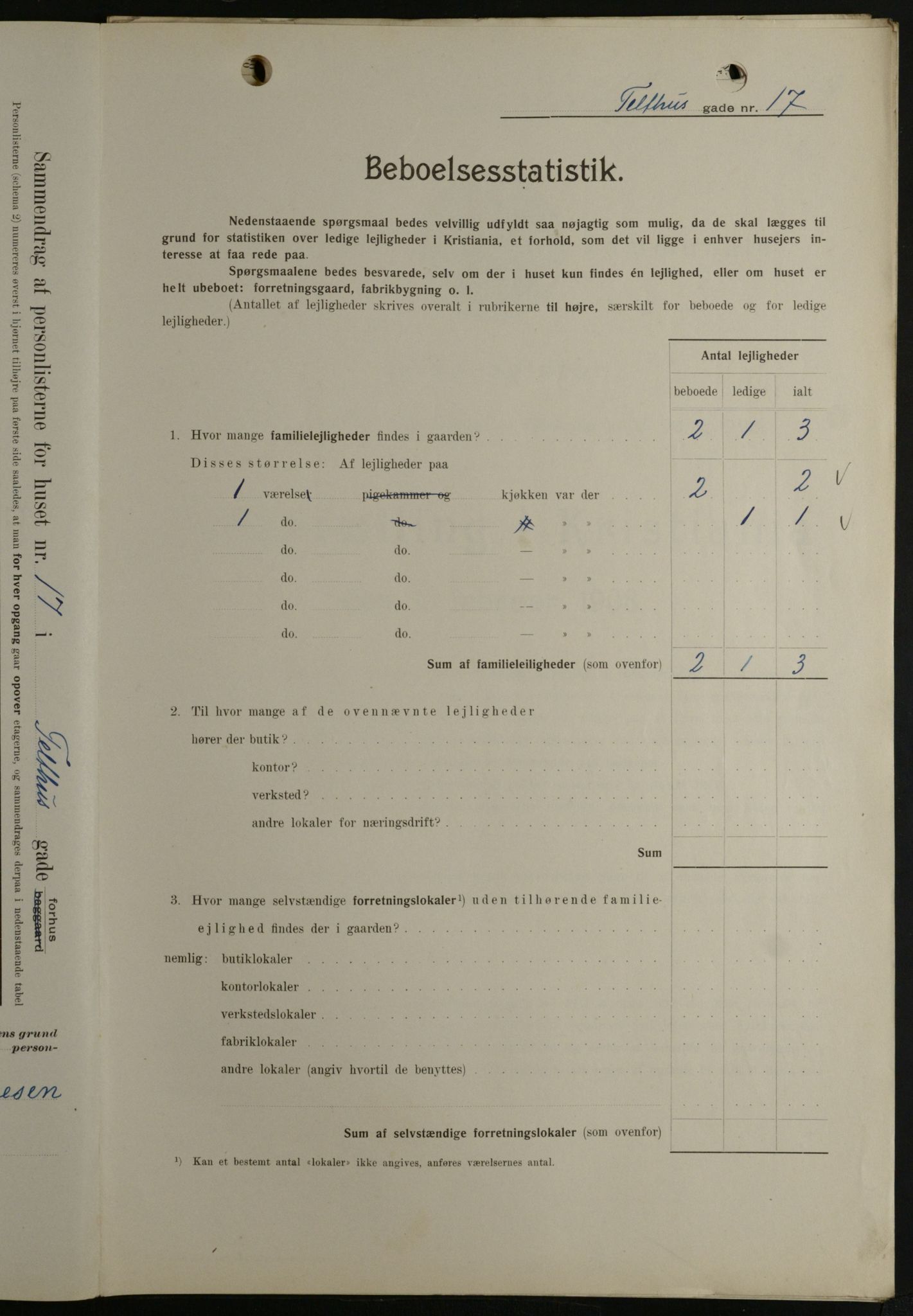 OBA, Municipal Census 1908 for Kristiania, 1908, p. 96752