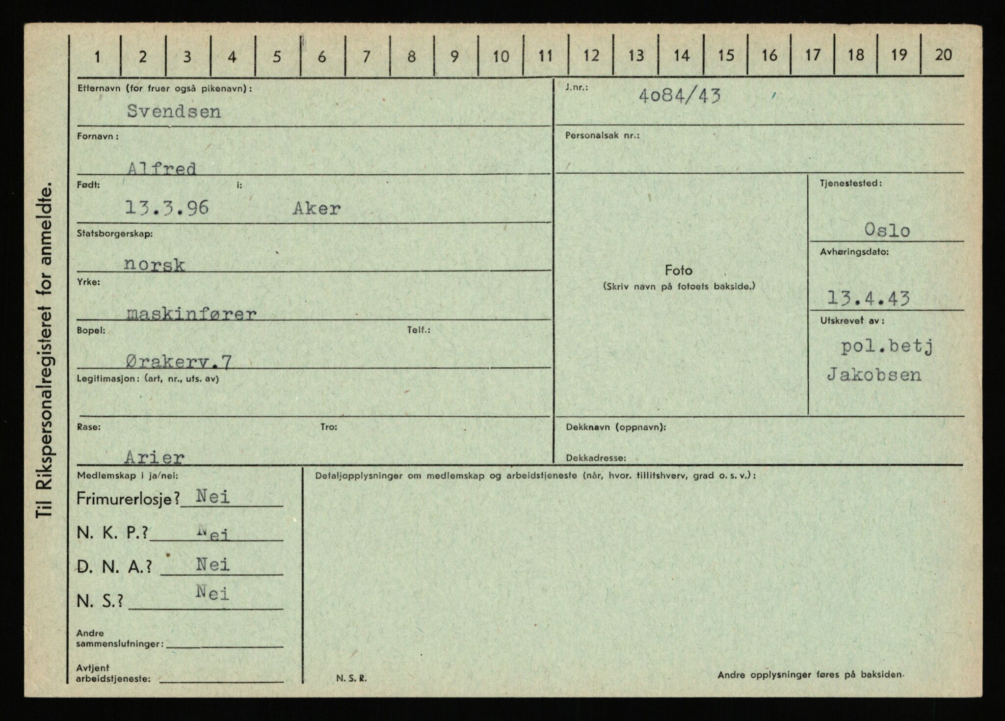 Statspolitiet - Hovedkontoret / Osloavdelingen, AV/RA-S-1329/C/Ca/L0015: Svea - Tøsse, 1943-1945, p. 120