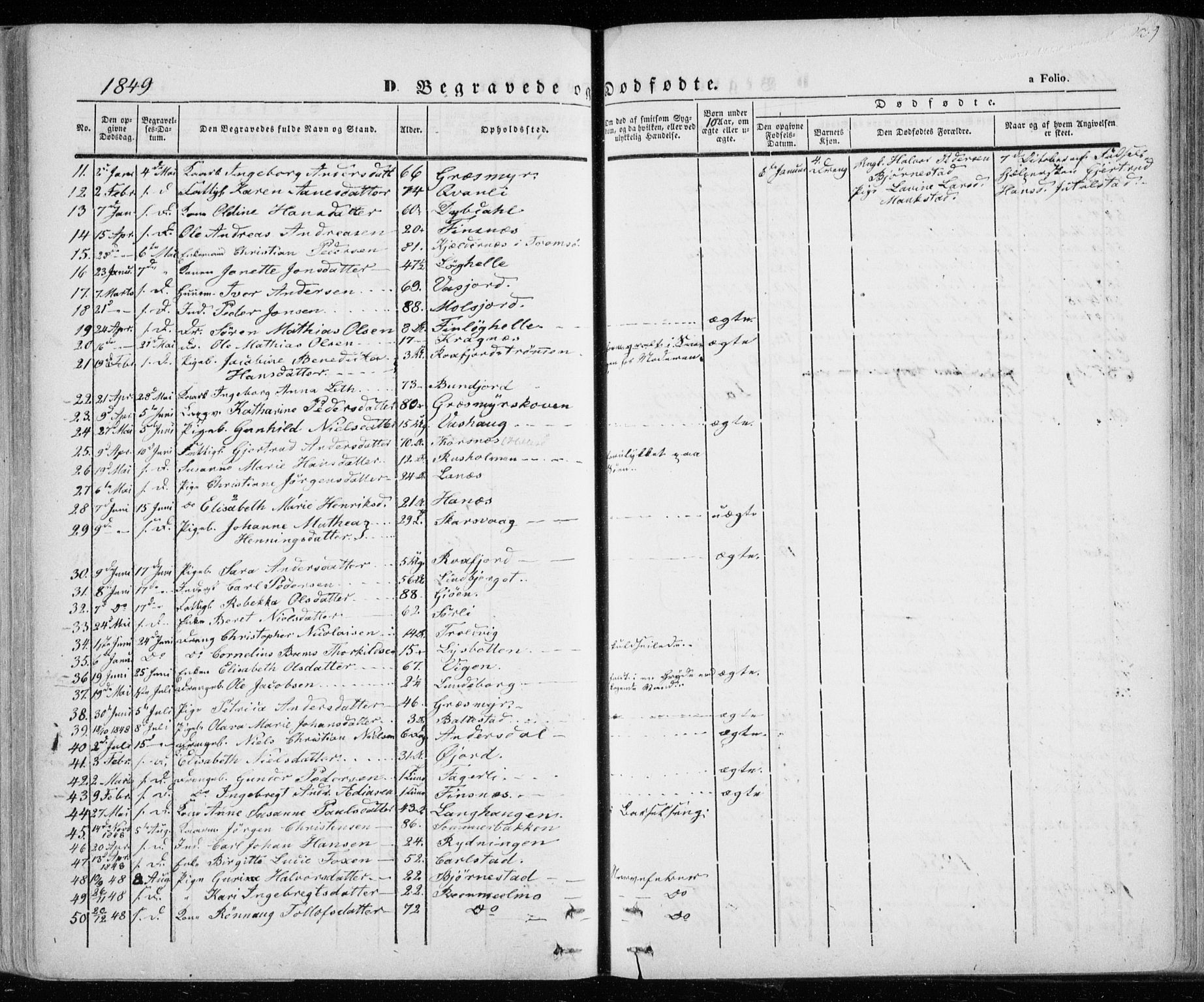 Lenvik sokneprestembete, SATØ/S-1310/H/Ha/Haa/L0006kirke: Parish register (official) no. 6, 1845-1854, p. 289