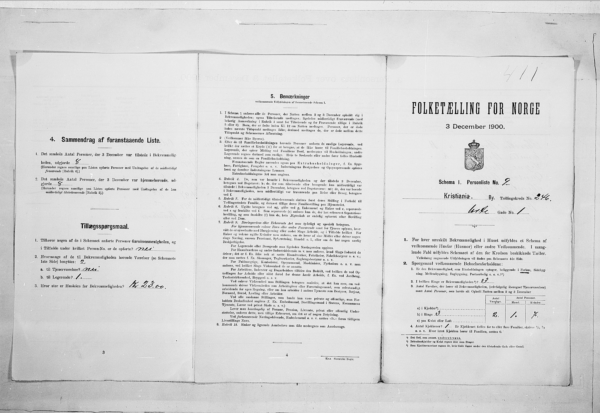 SAO, 1900 census for Kristiania, 1900, p. 108441