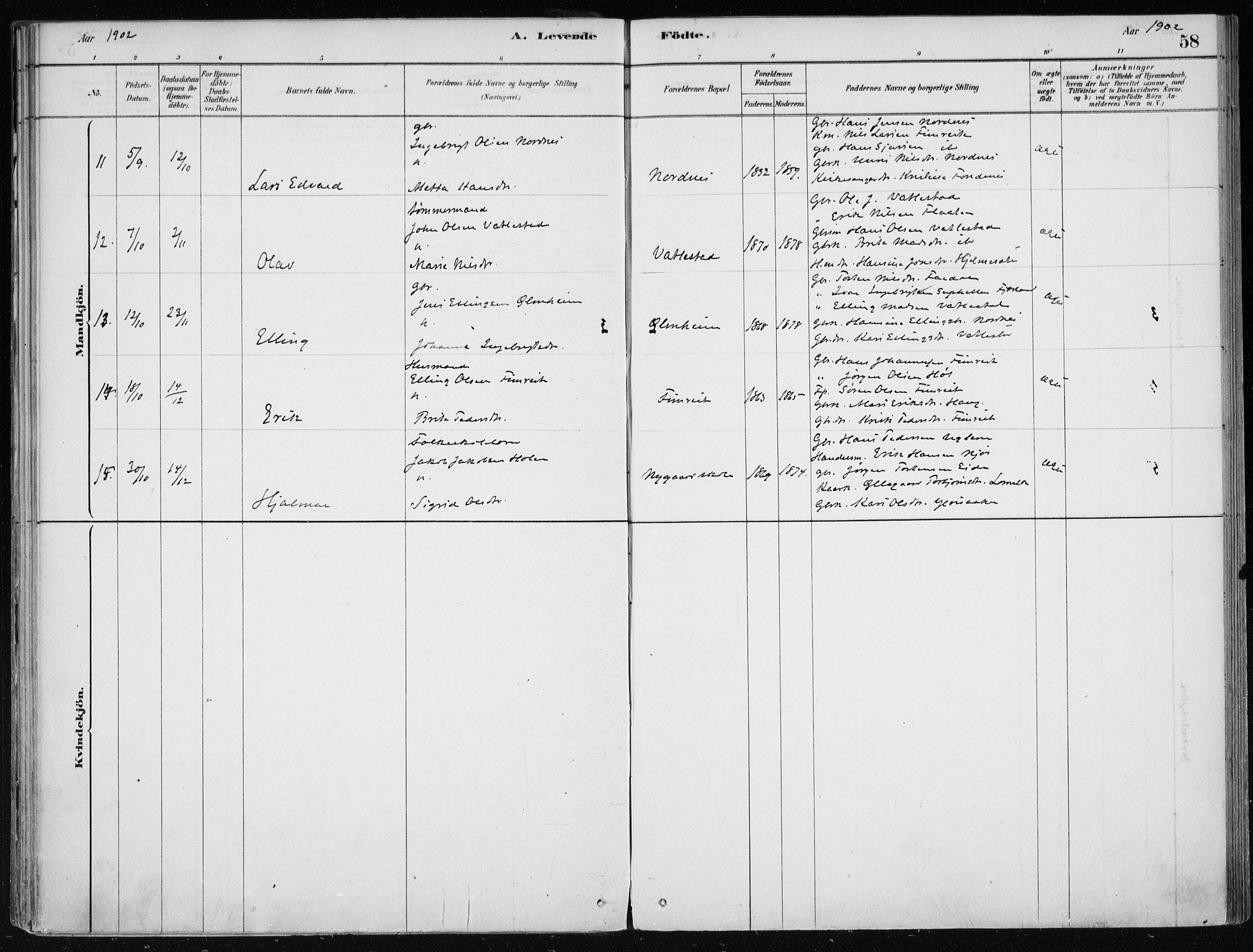 Sogndal sokneprestembete, SAB/A-81301/H/Haa/Haac/L0001: Parish register (official) no. C 1, 1878-1907, p. 58