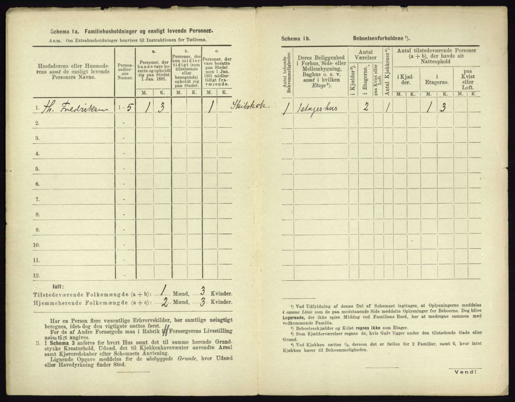 RA, 1891 census for 0703 Horten, 1891, p. 1158
