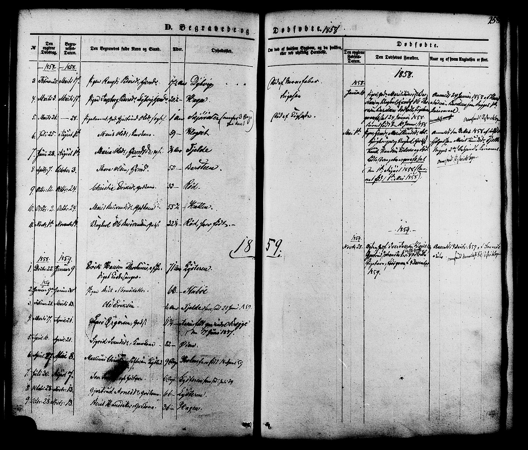 Ministerialprotokoller, klokkerbøker og fødselsregistre - Møre og Romsdal, SAT/A-1454/551/L0625: Parish register (official) no. 551A05, 1846-1879, p. 258